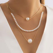 3 layered pearl drop neckpiece