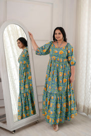 Syahi Halterneck Floral Maxi Dress