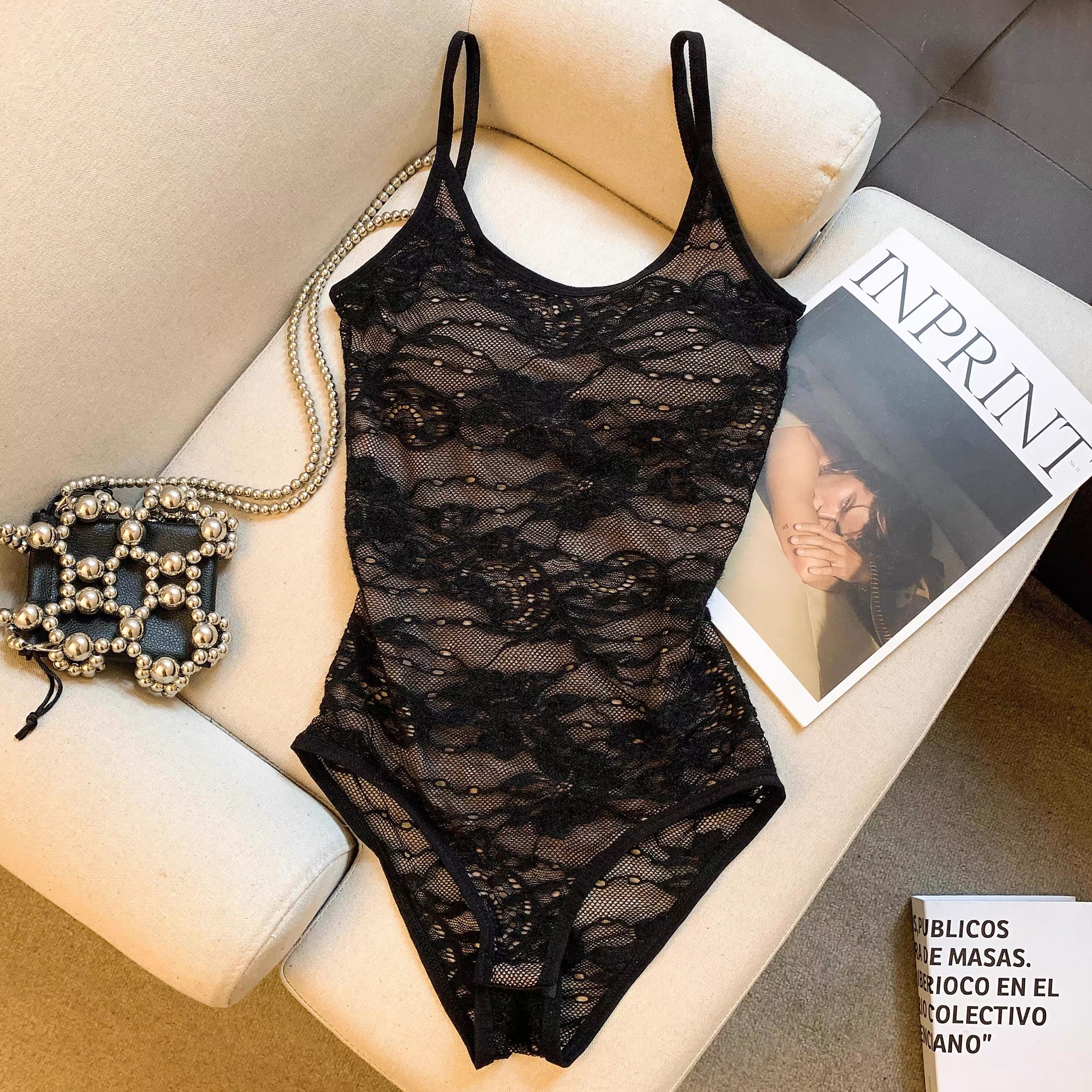 Twilight Lace Built-In Bra Bodysuit