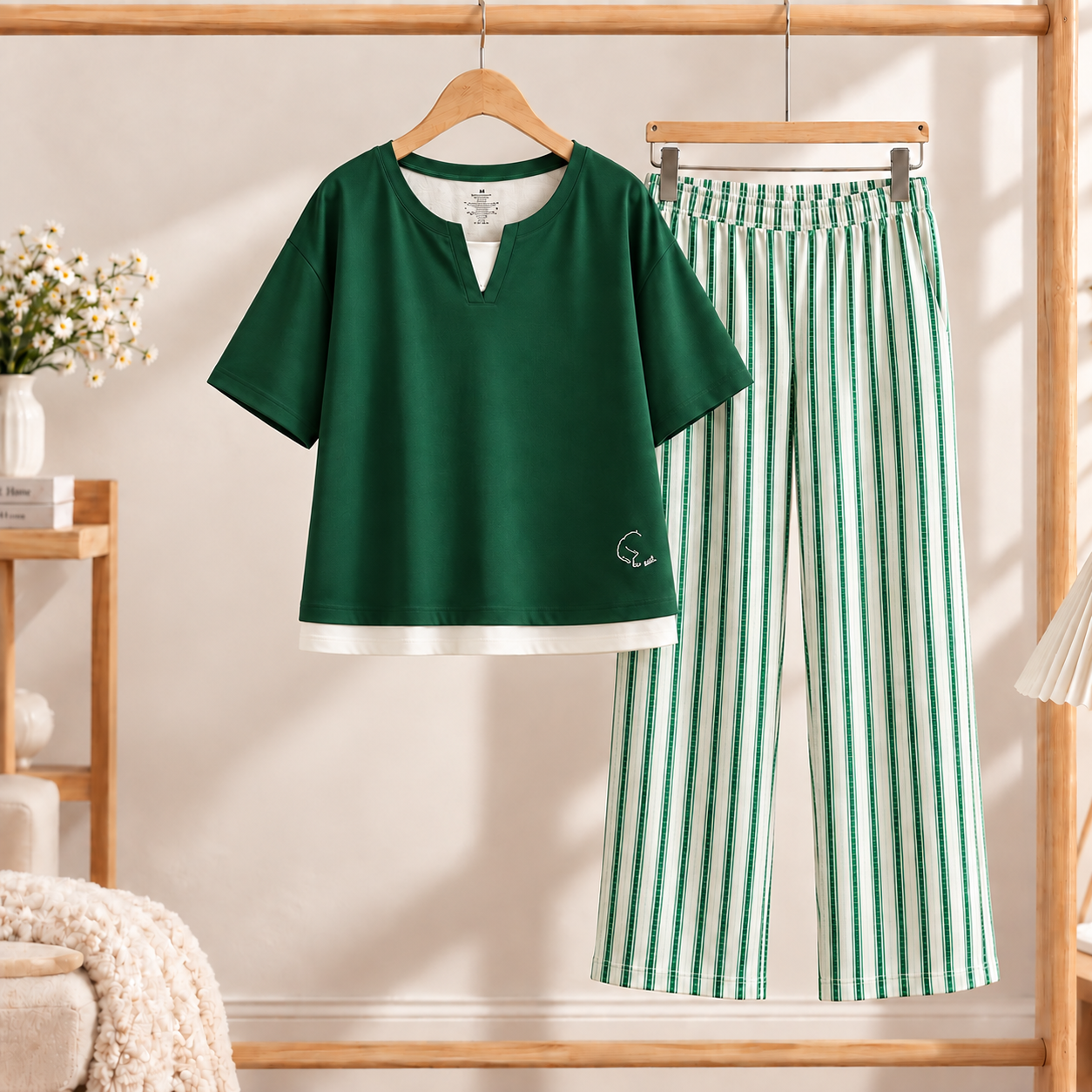 Pine Stripe Padded Nightsuit Set