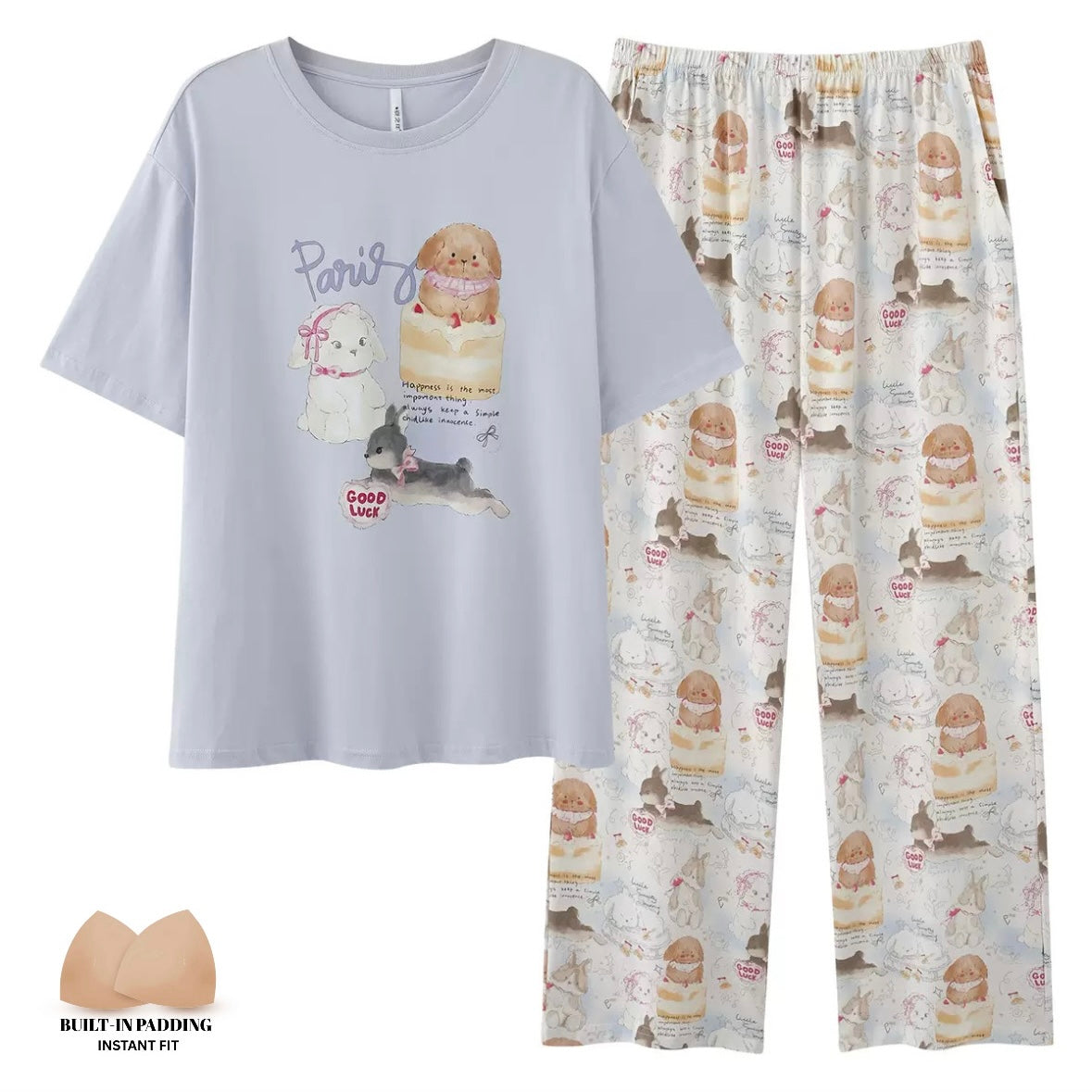 French Bakery Padded Nightsuit Set