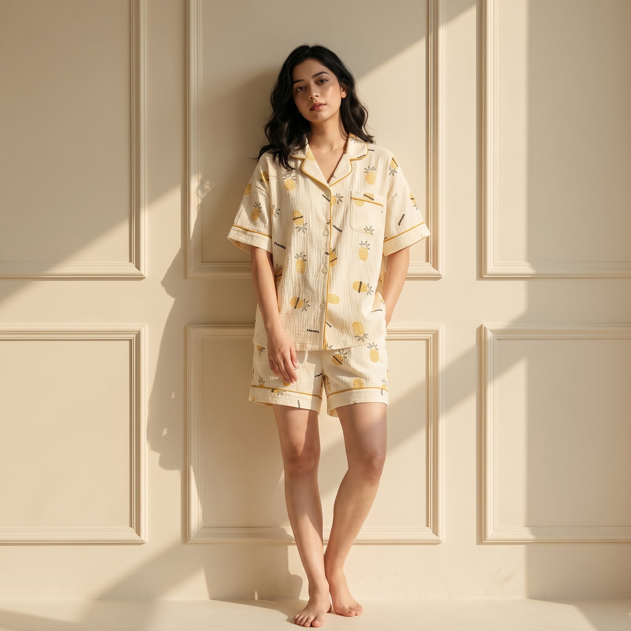 Pineapple Mood Padded Nightsuit Set