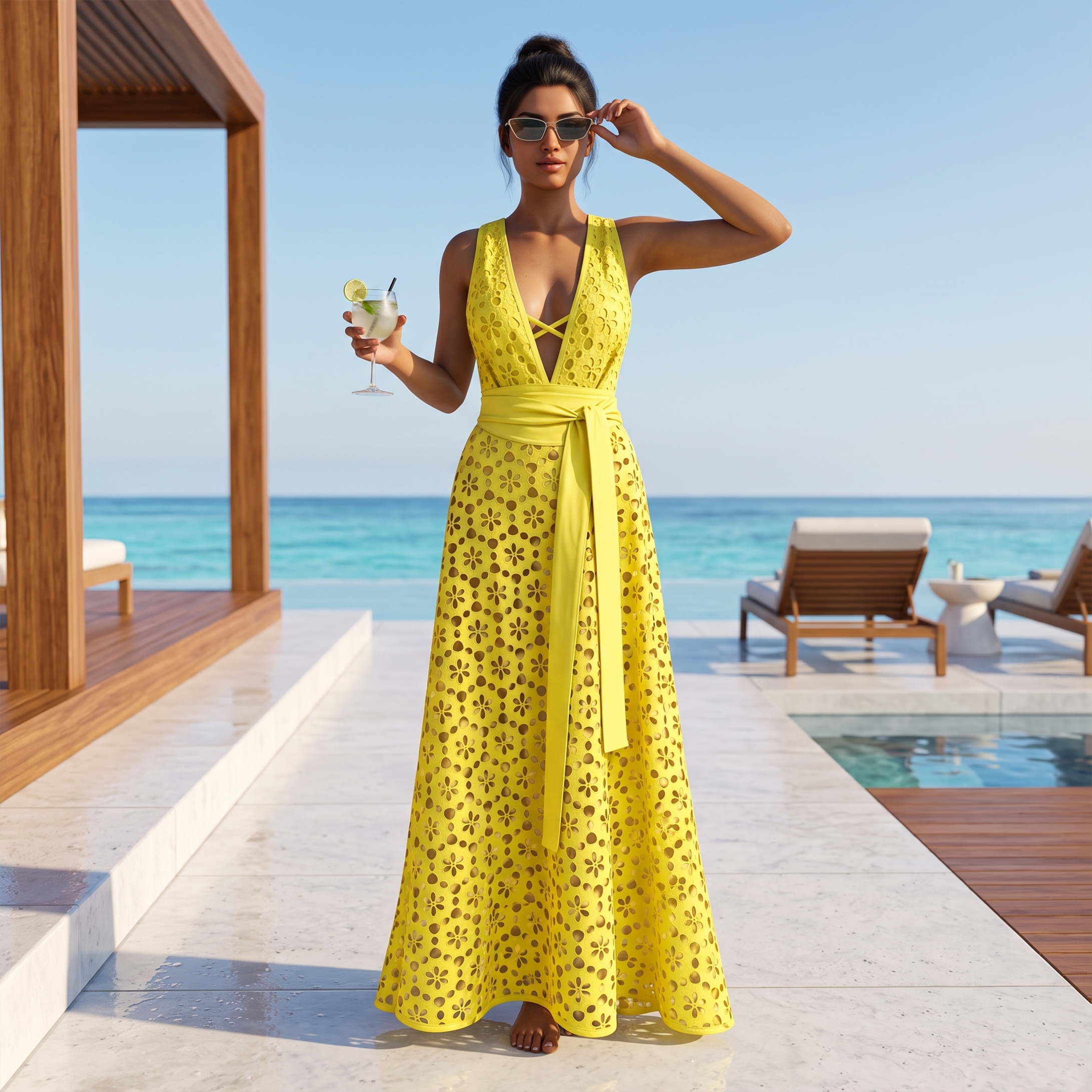 Genda Phool - Monokini & Skirt Set