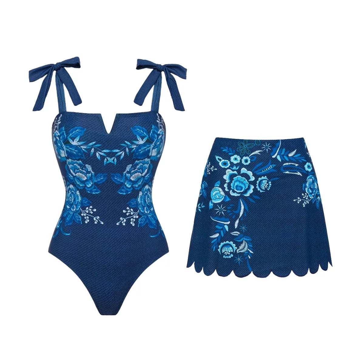 Capri Bloom Monokini & Skirt Set