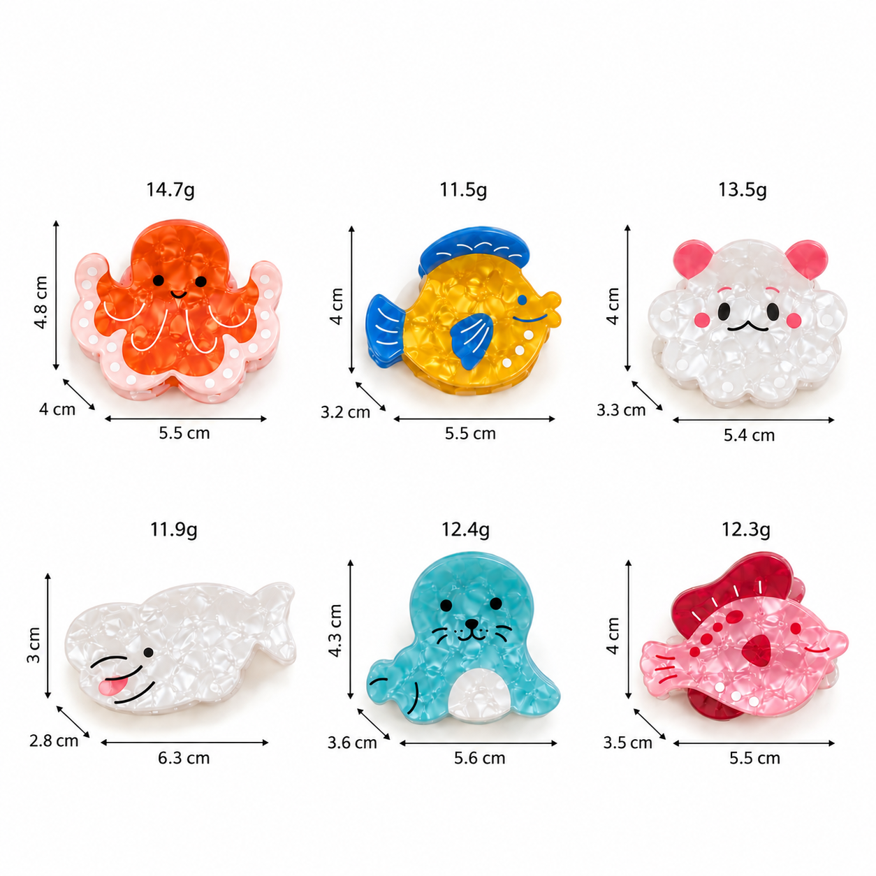 Ocean Cuties Claw Clips