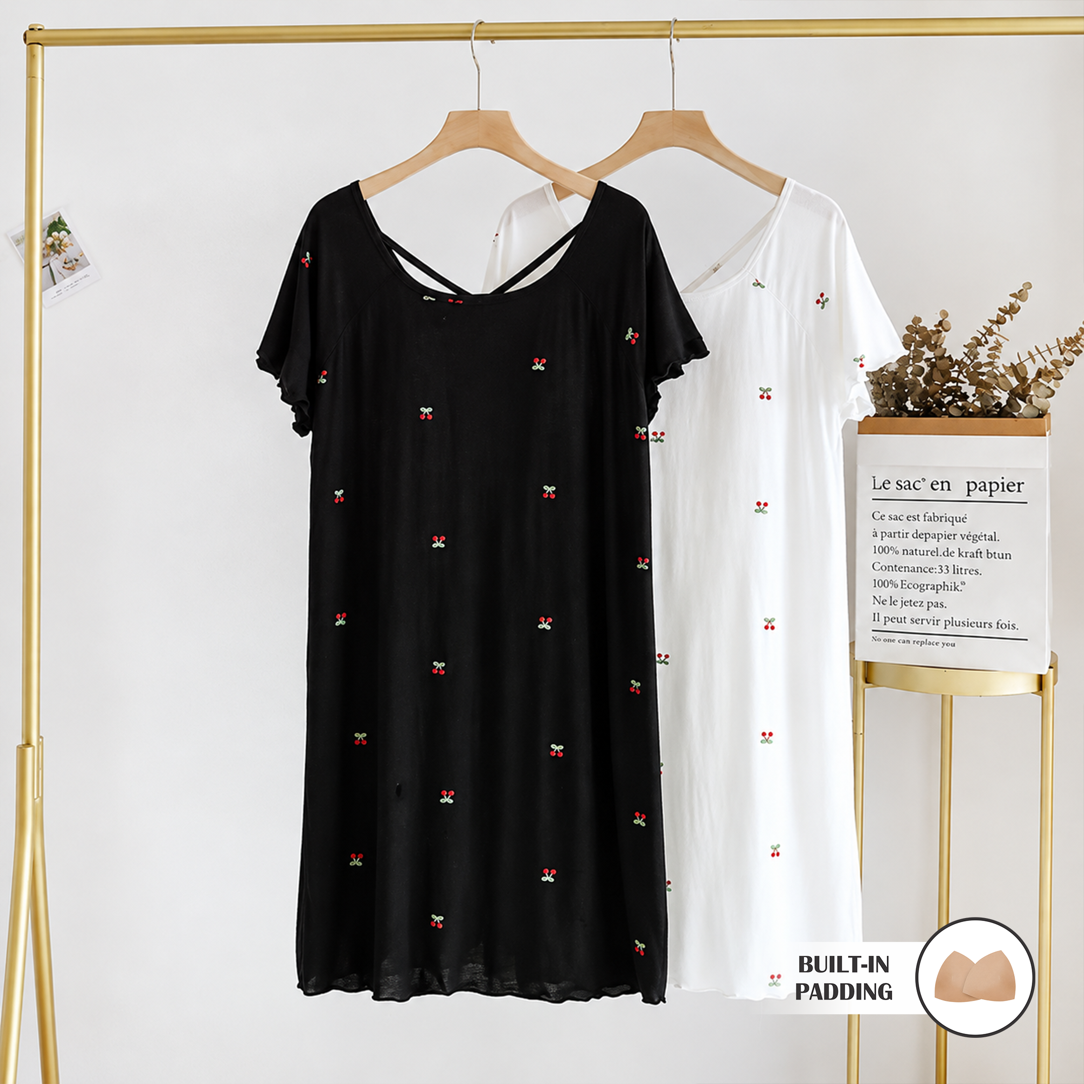 Ditsy Cherry Padded Night Dress
