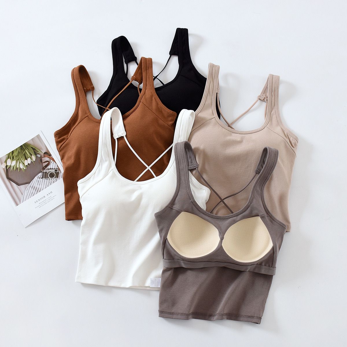 Sleek Criss Cross Padded Camisole