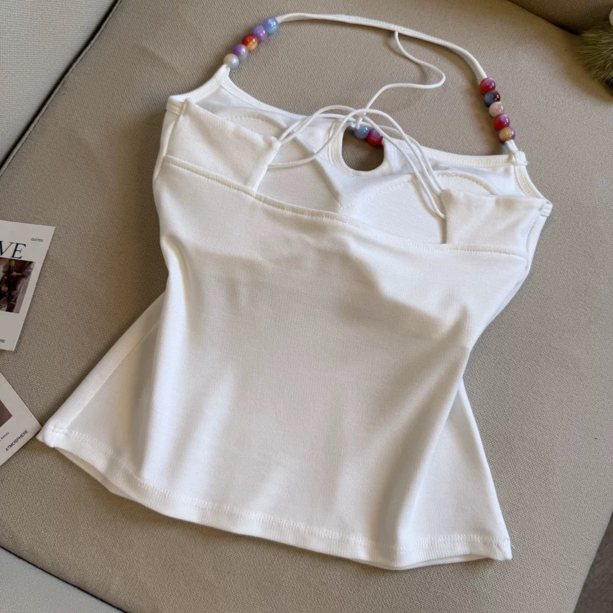 Candy Bead Built-in Bra Top