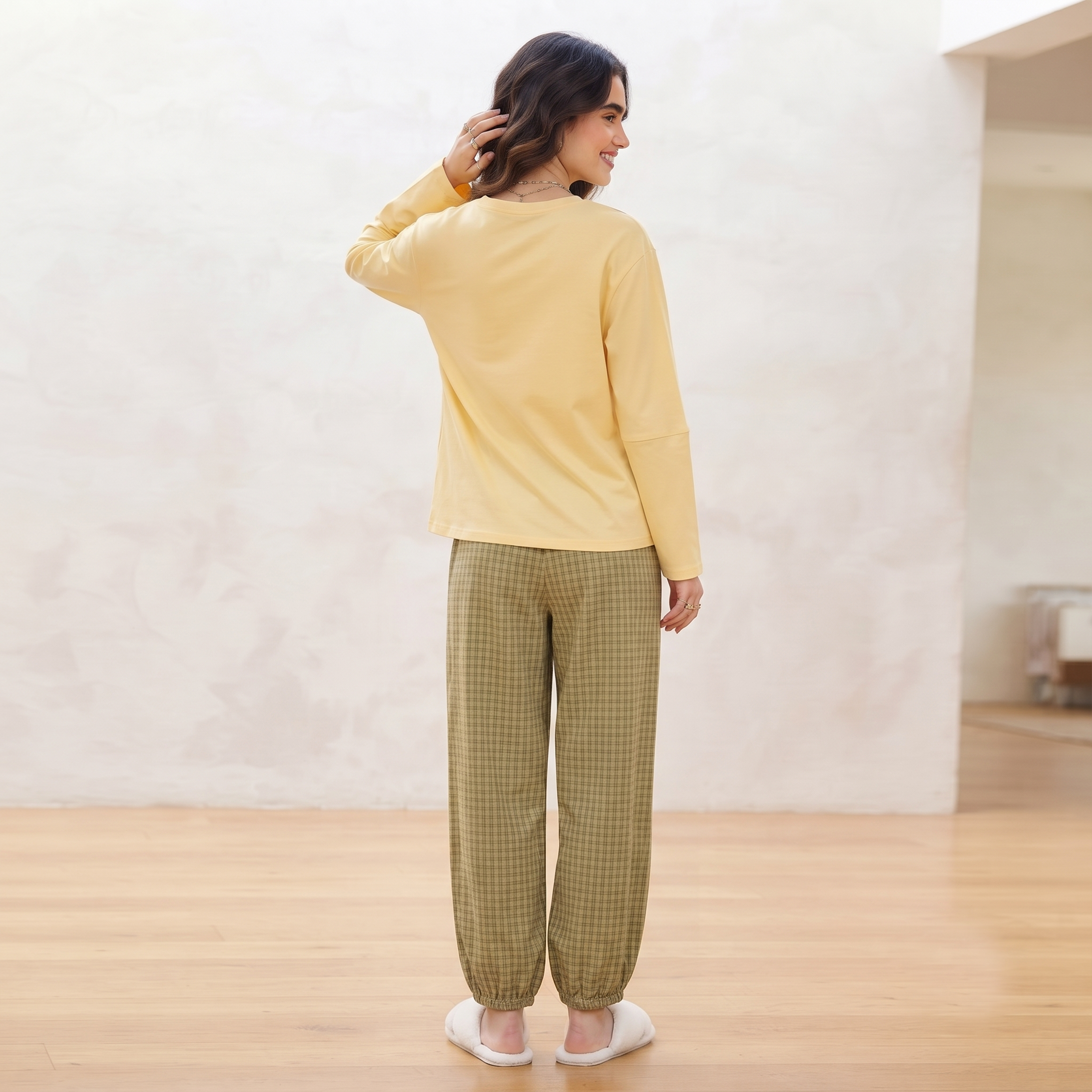 Autumn Checks Padded Nightsuit Set