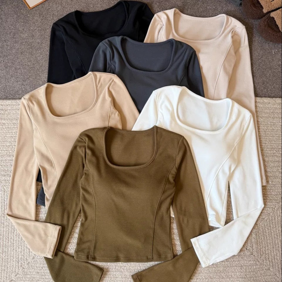 Bodyline Built-in Bra Full Sleeves Top