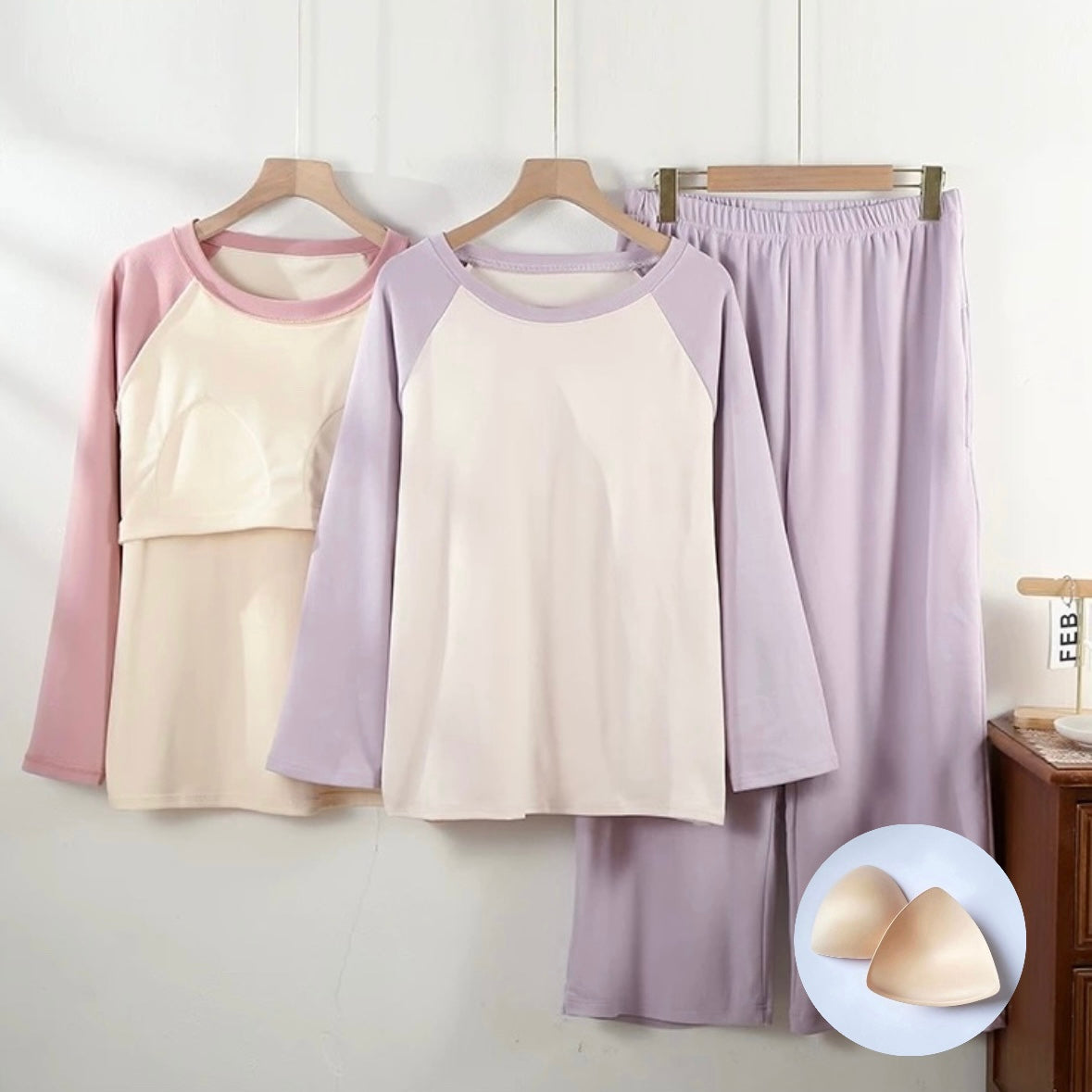 Pastel Duo Padded Nightsuit Set