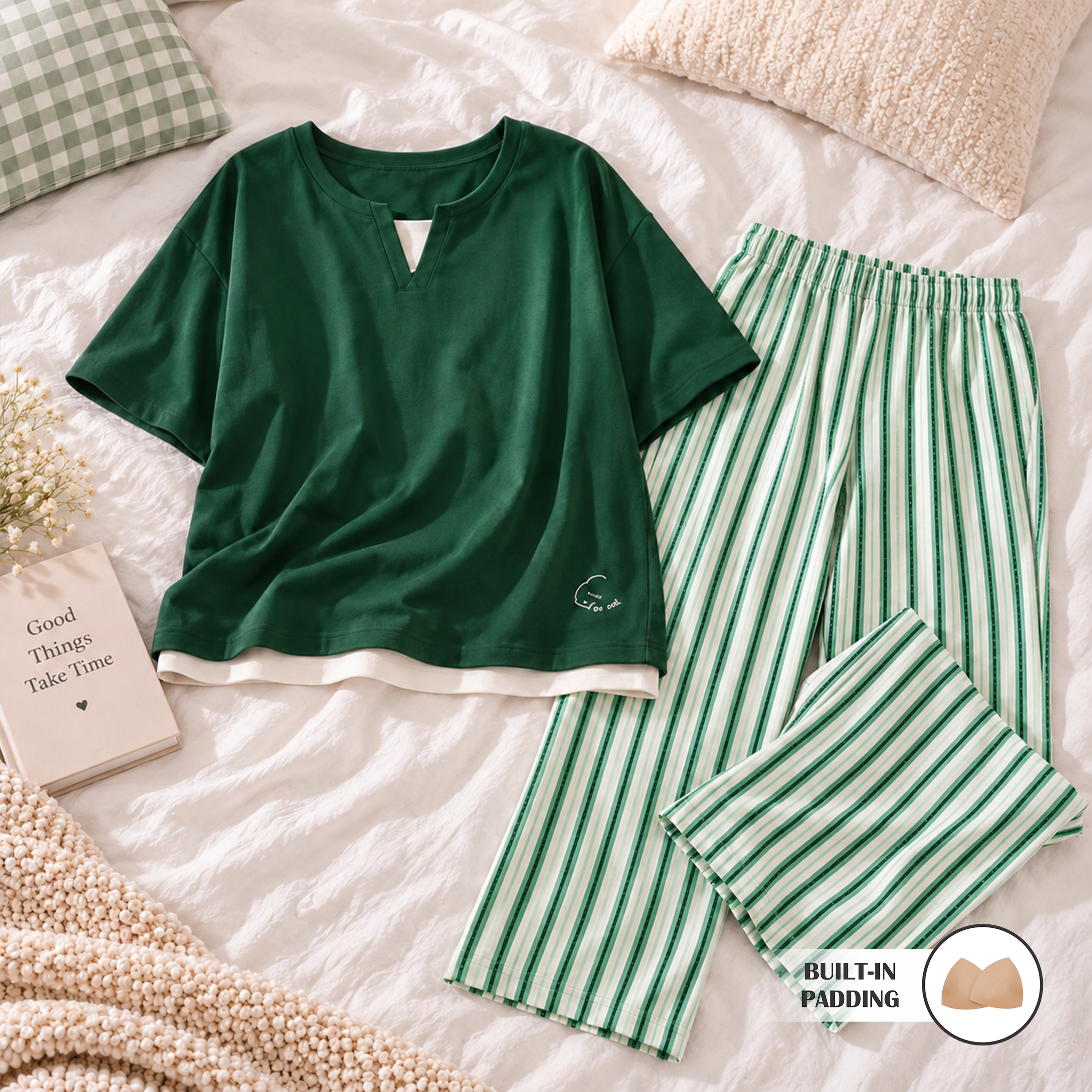 Pine Stripe Padded Nightsuit Set