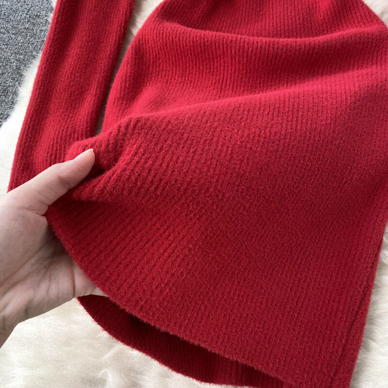 Evilato crisscross knitted bodycon dress