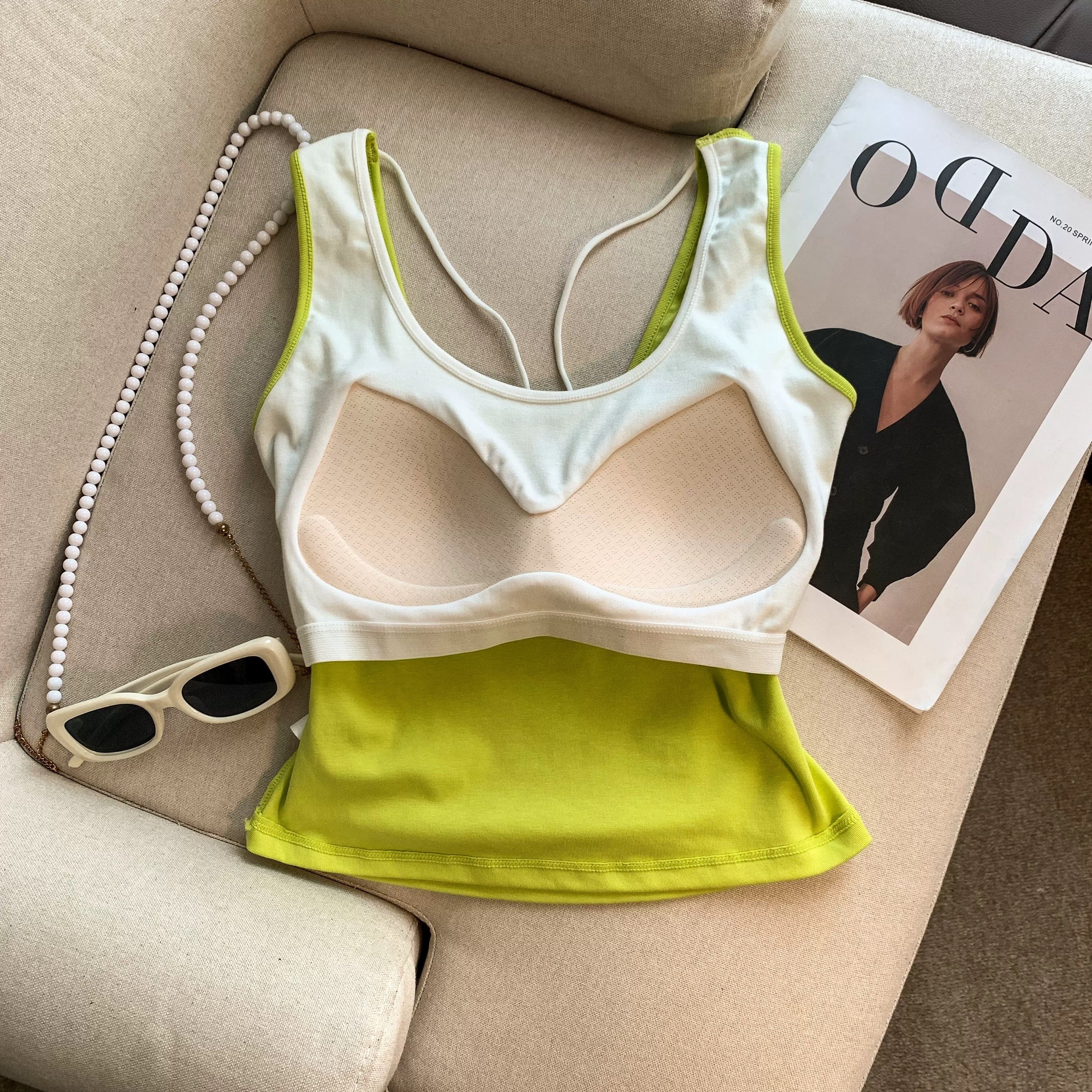 Mandala Back Ring Built-In Bra Top