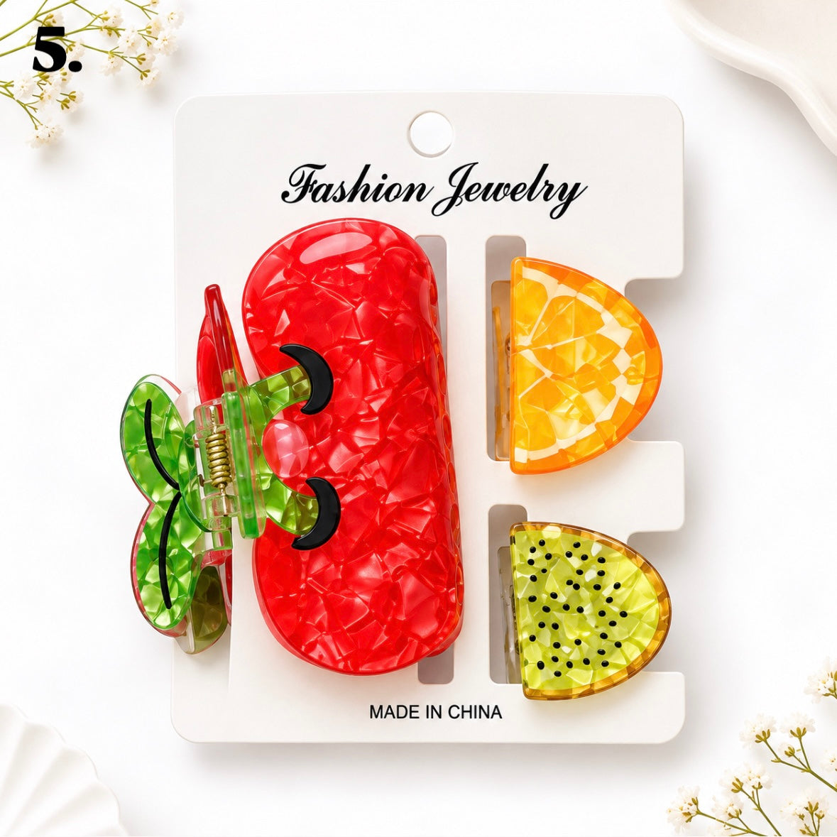 Fruity Fiesta Claw Clip -Set Of 3