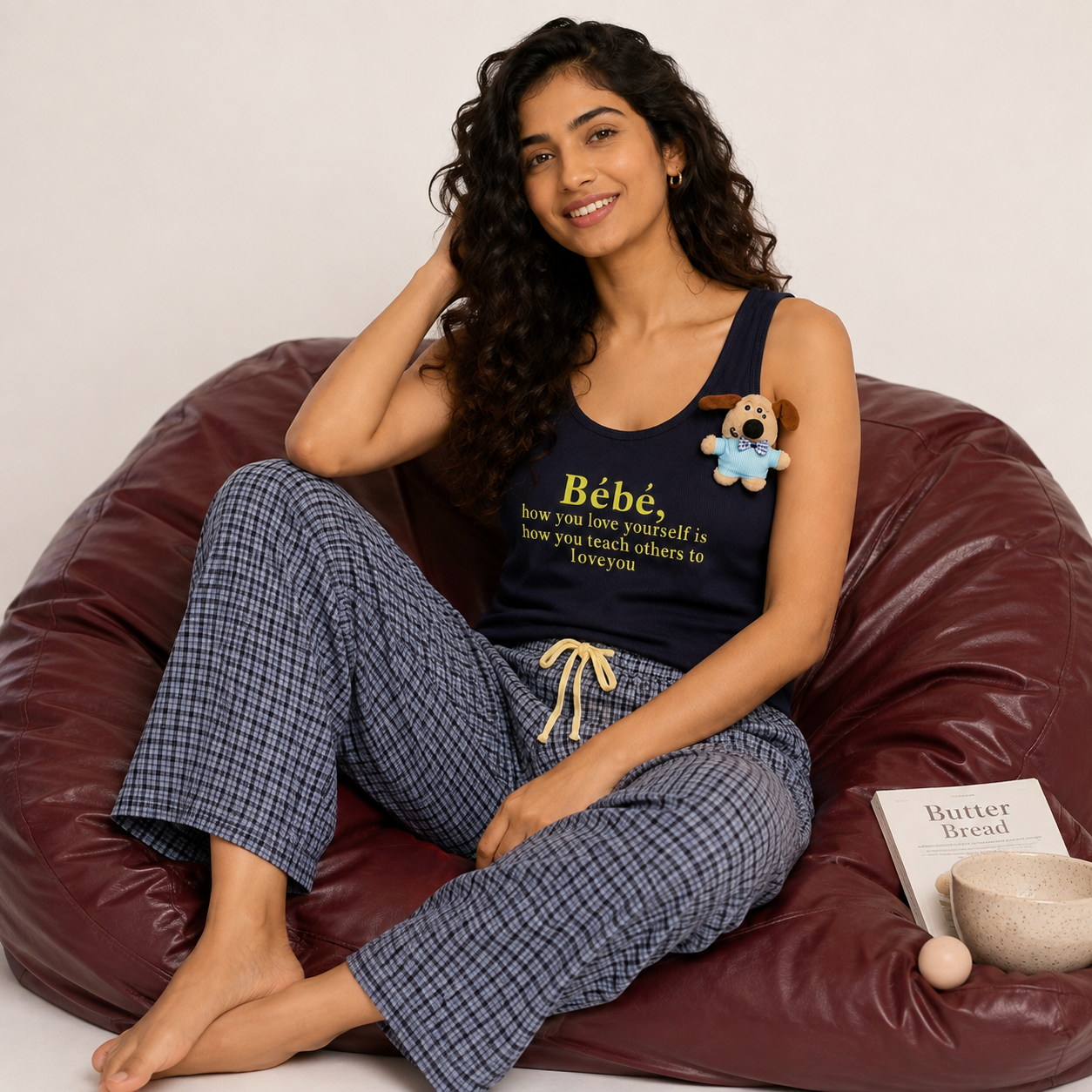 Café Club Padded NightSuit - 3Pc Set