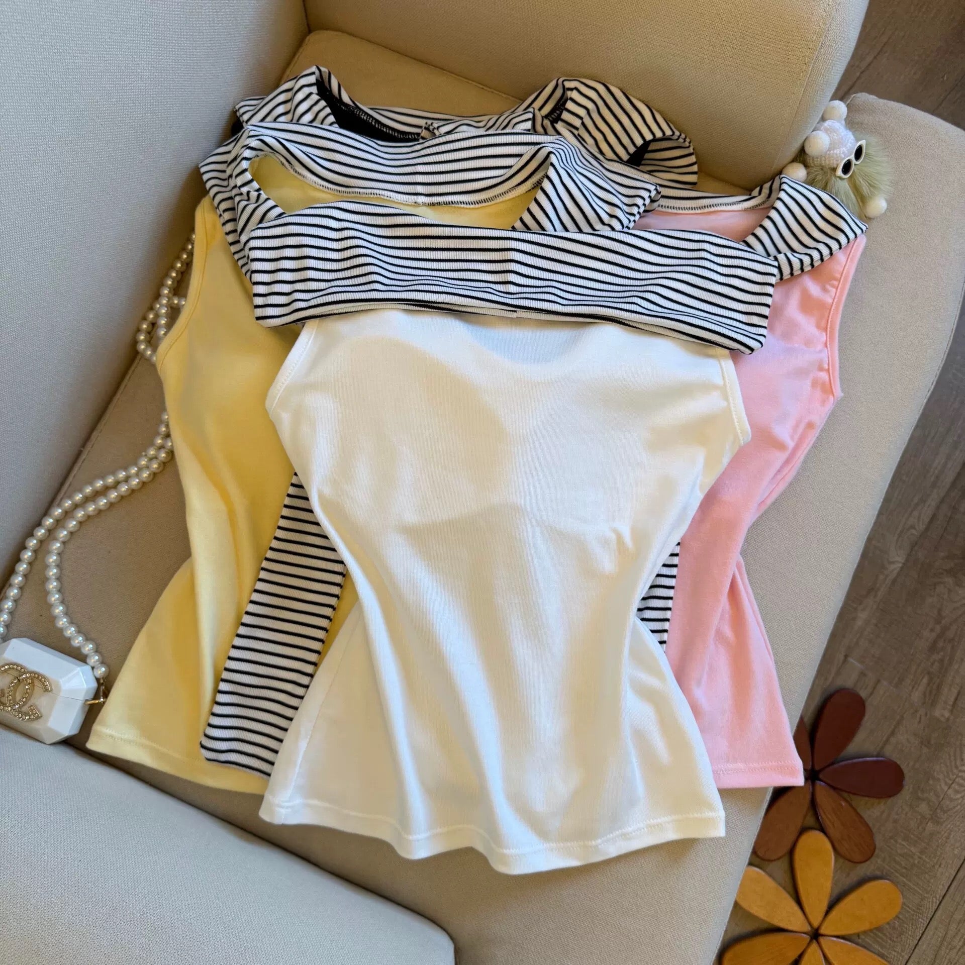 Sailor Chic Built-in Bra Top