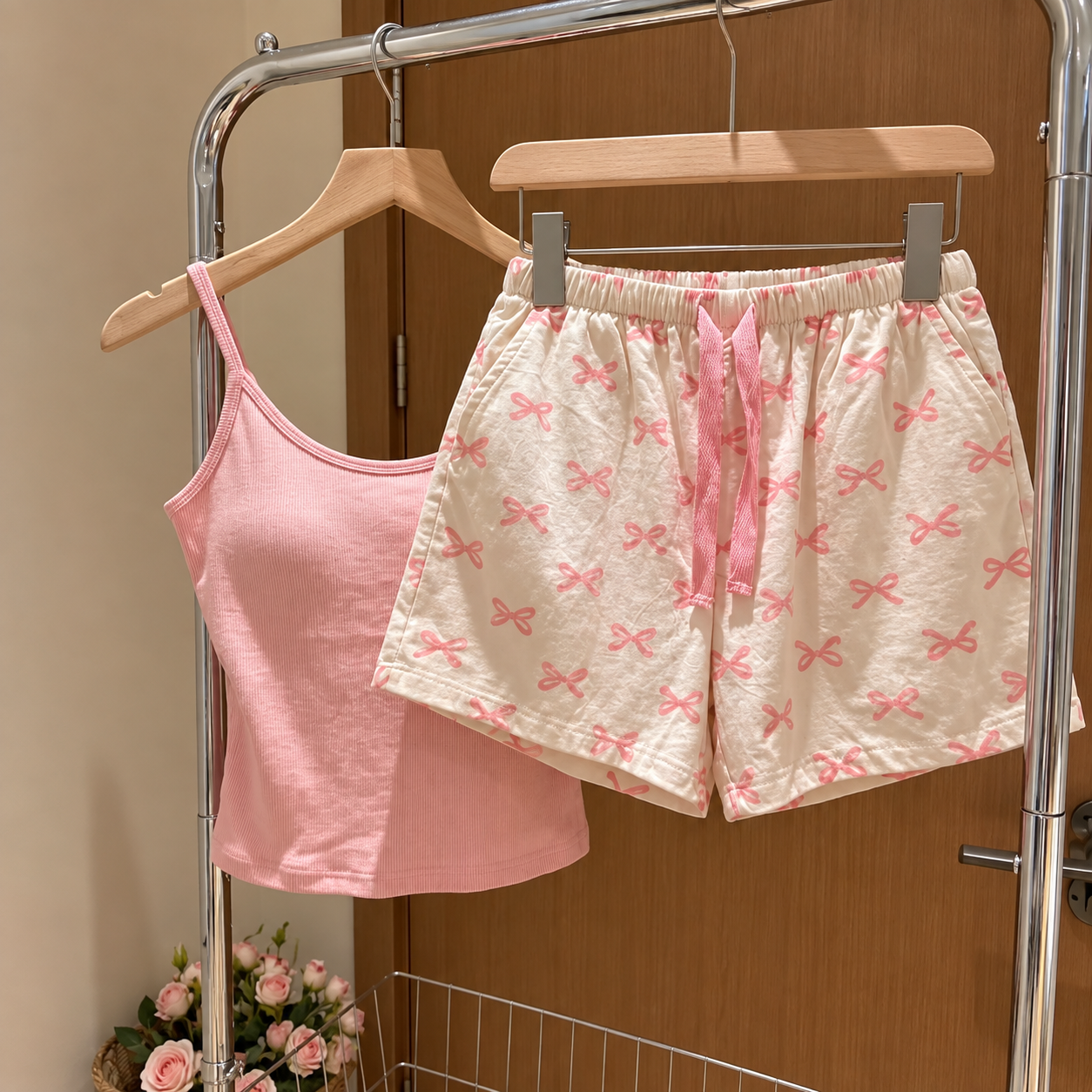 Charming Bow Motif Padded Lounge- 3pc Set