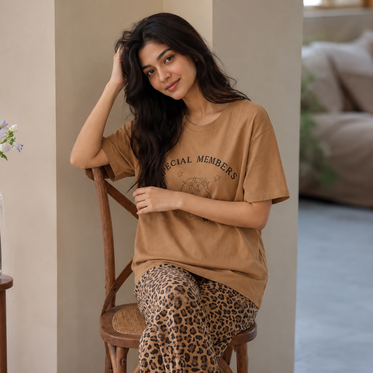 Caramel Prowl Padded Nightsuit Set