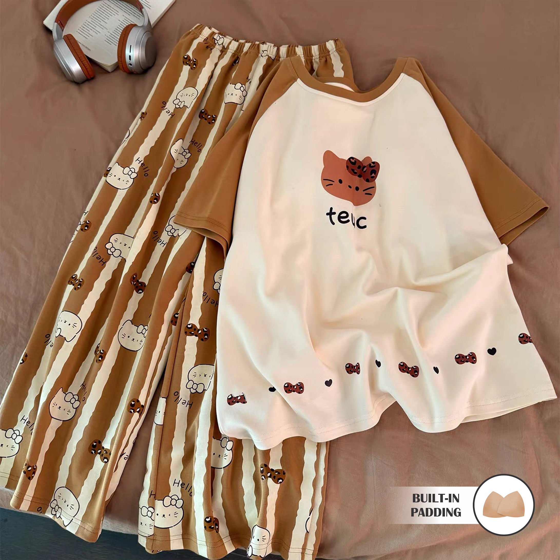 Toffee Cat Padded Nightsuit Set