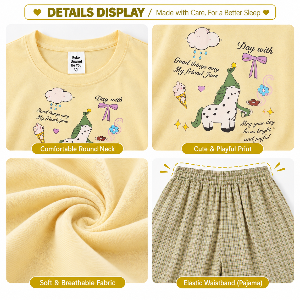 Autumn Checks Padded Nightsuit Set