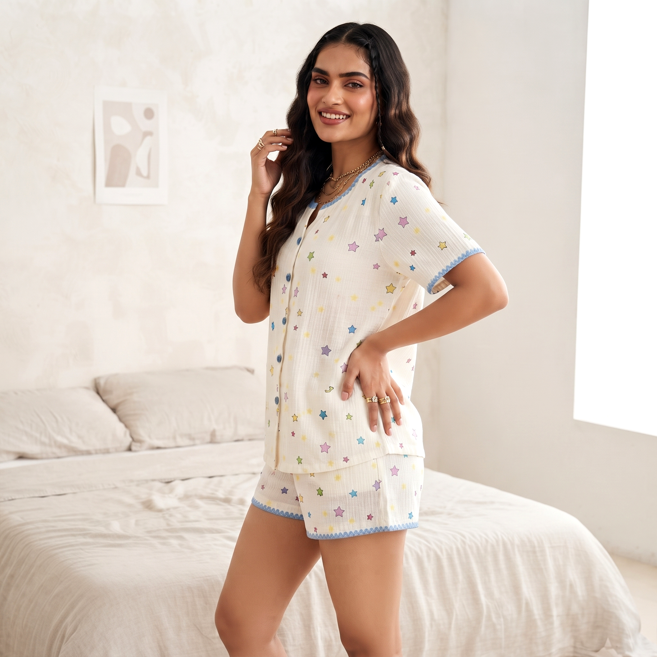 Starlit Slumber Padded Nightsuit - 3pc Set