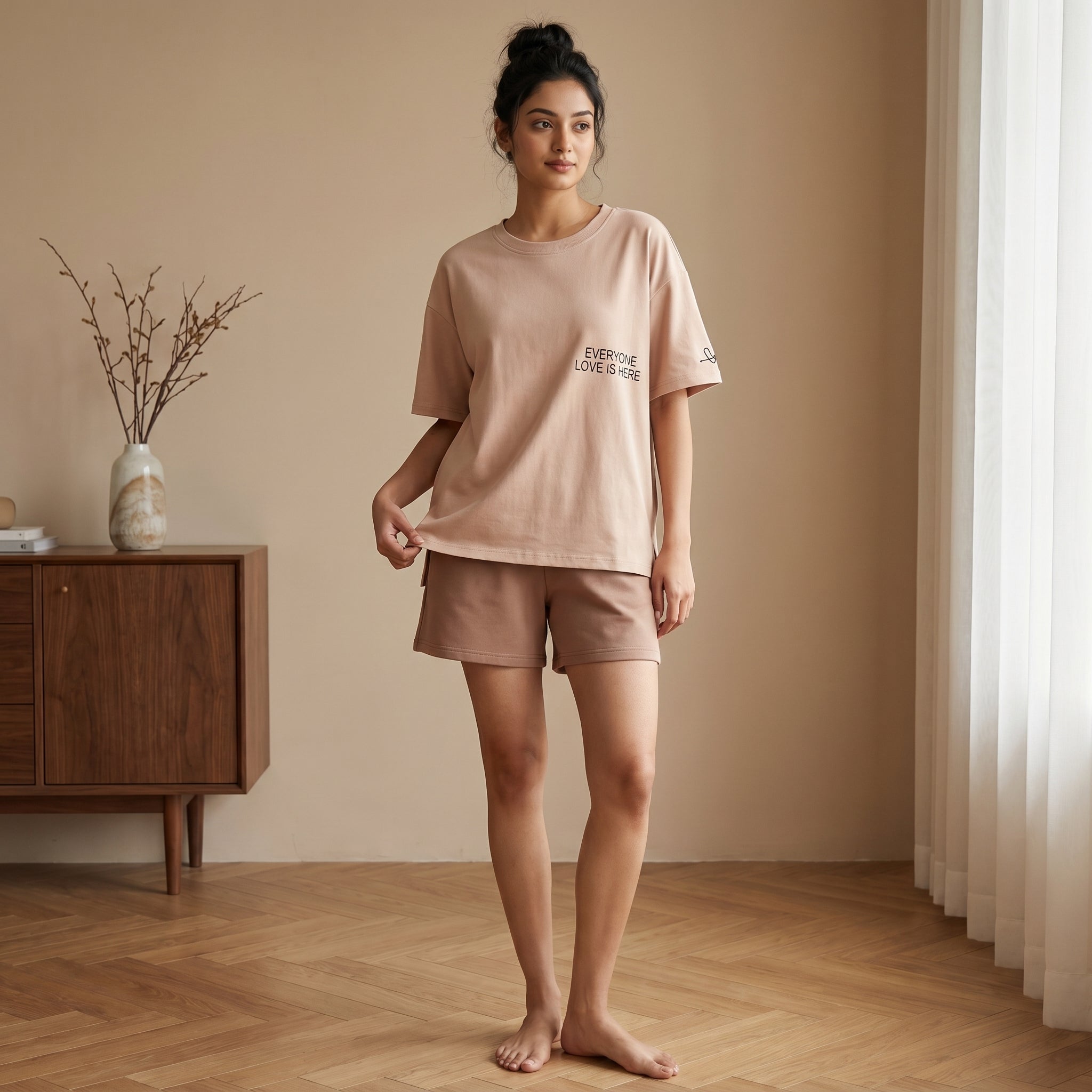 Bare Blush Comfy Padded Nightsuit Set