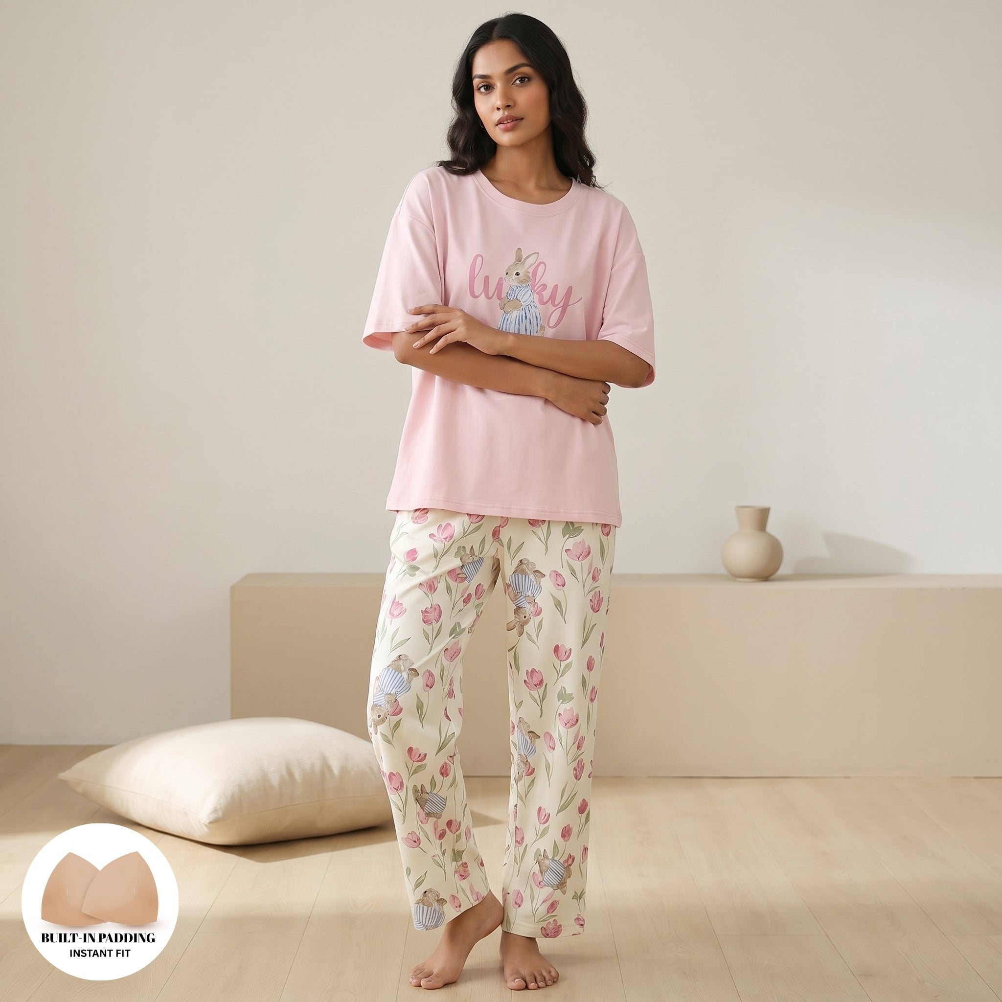 Tulip Garden Padded Nightsuit Set