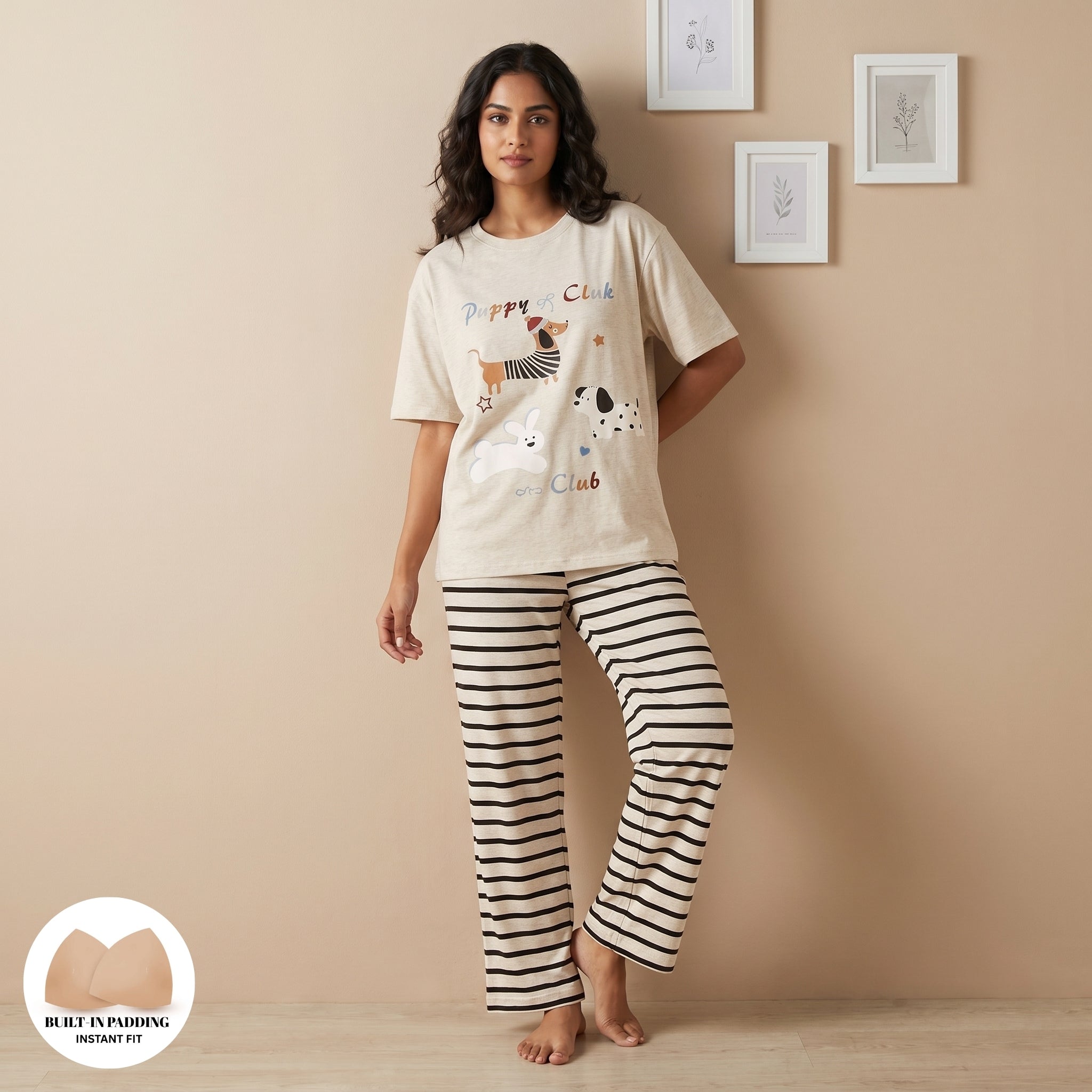 Furry Friends Padded Nightsuit Set