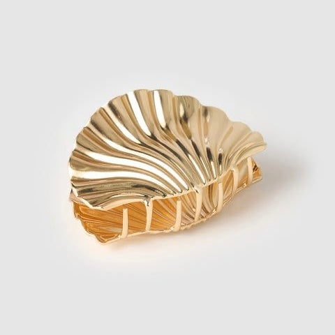 Golden Metallic Shell Claw Clips
