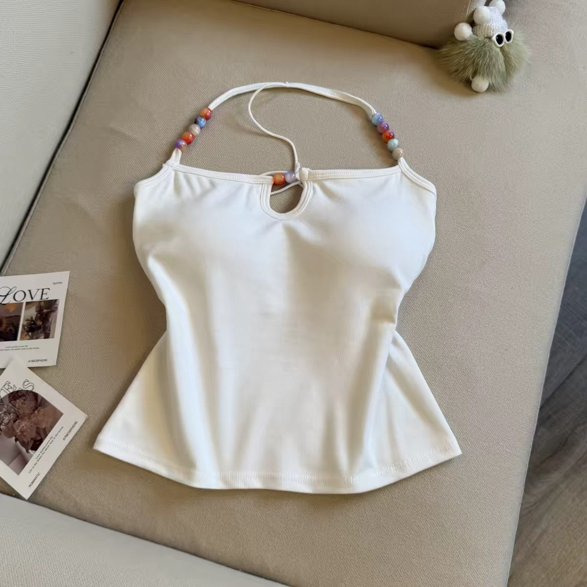 Candy Bead Built-in Bra Top