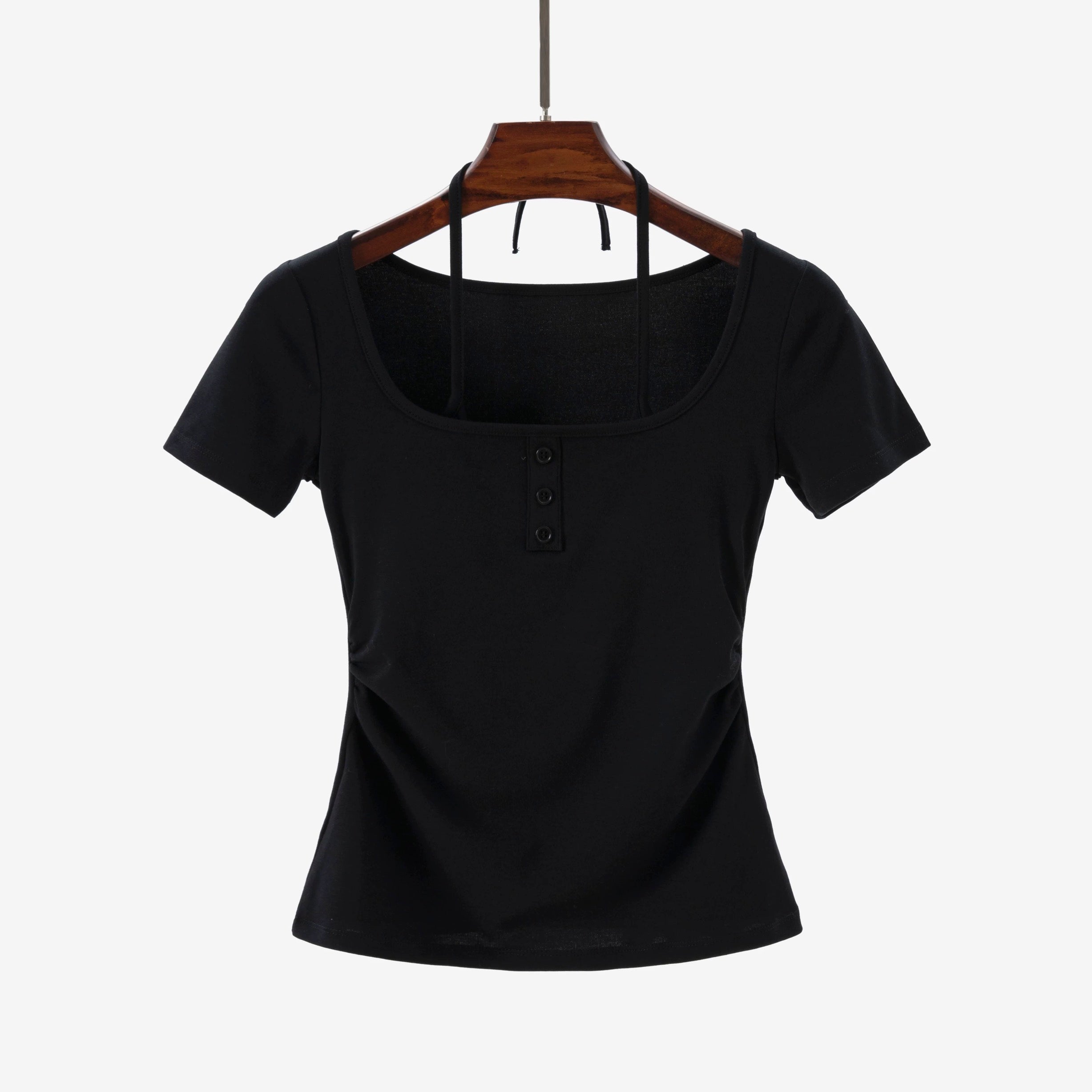 Sculpt Button Built-in Bra Top
