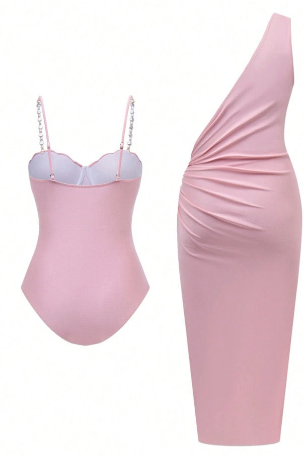 Blush Babe Monokini & Dress Cover-Up Set