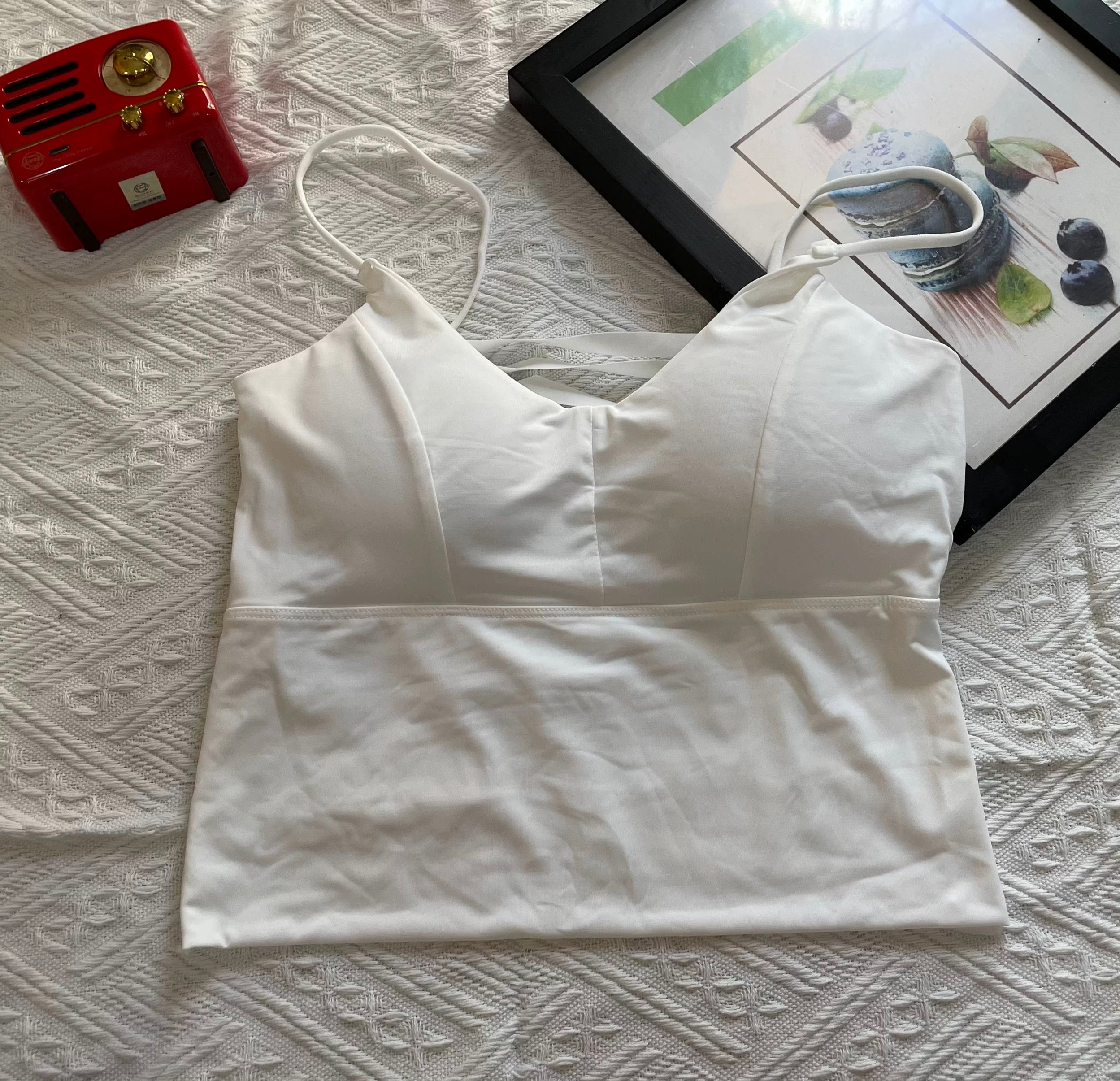 Caged Back Built-in Bra Camisole