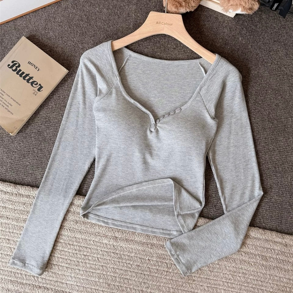 Sweetheart Sculpt Built-in Bra Full Sleeves Top