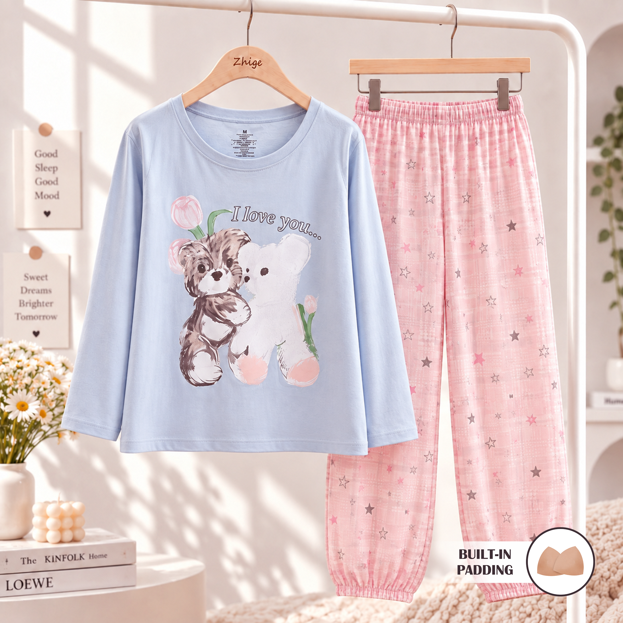 Pink Orbit Padded Nightsuit Set