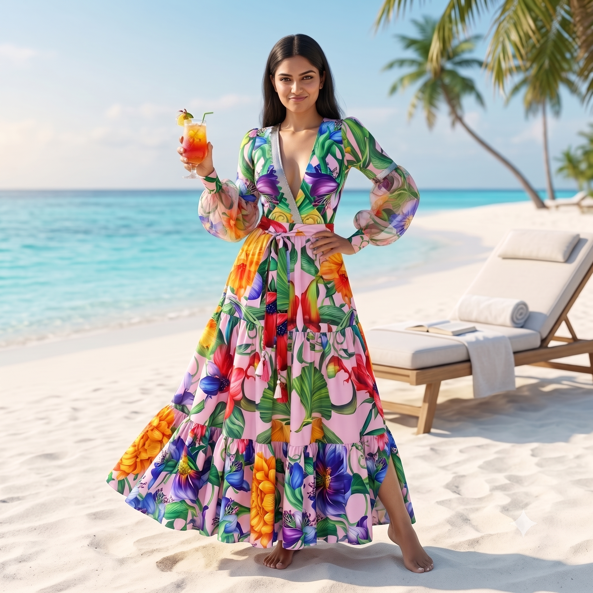 Blooming Breeze Resort Wear Monokini Set