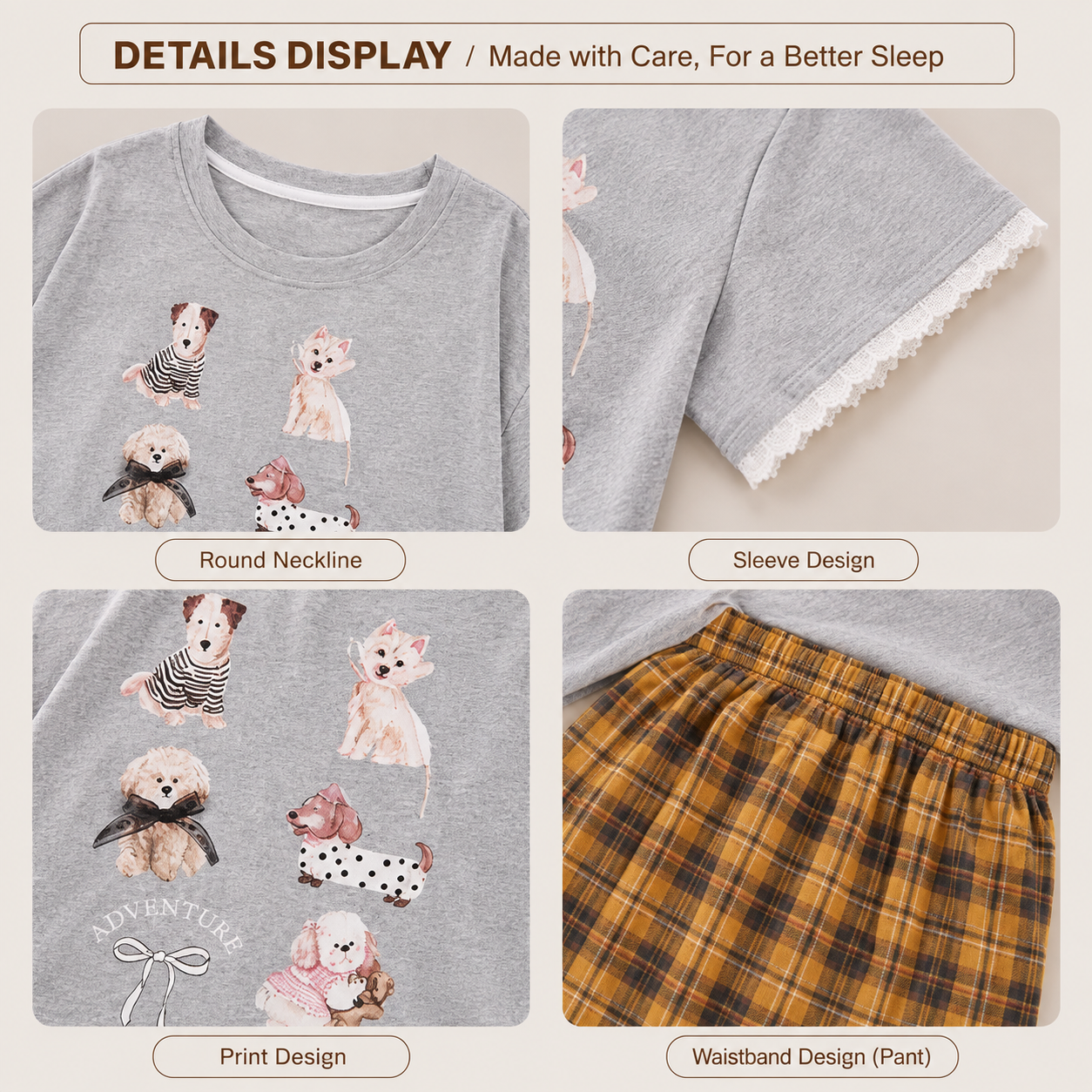 Puppy Palace Padded Nightsuit Set