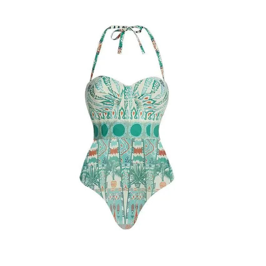Mint Oasis Monokini With Skirt Set