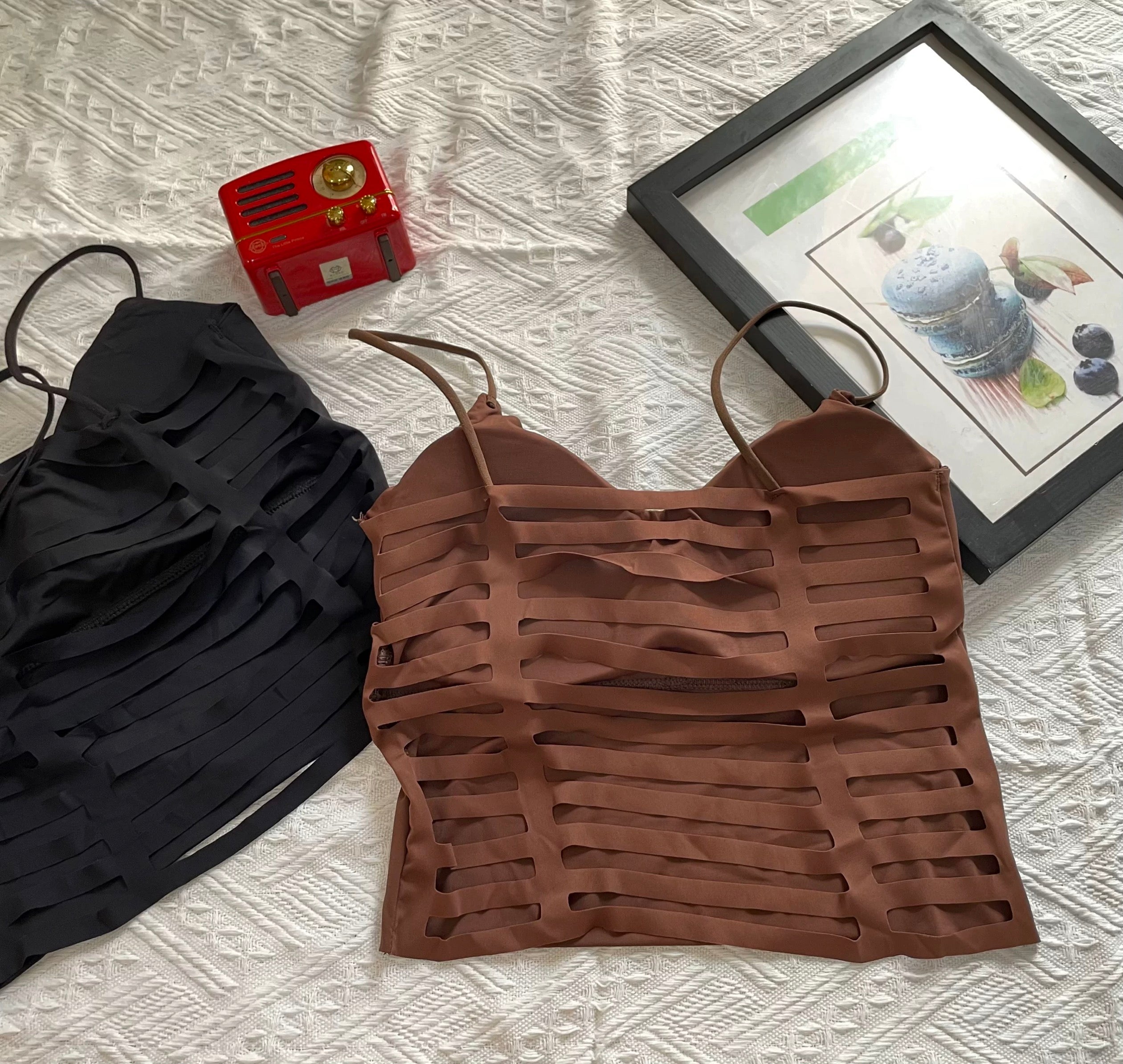 Caged Back Built-in Bra Camisole