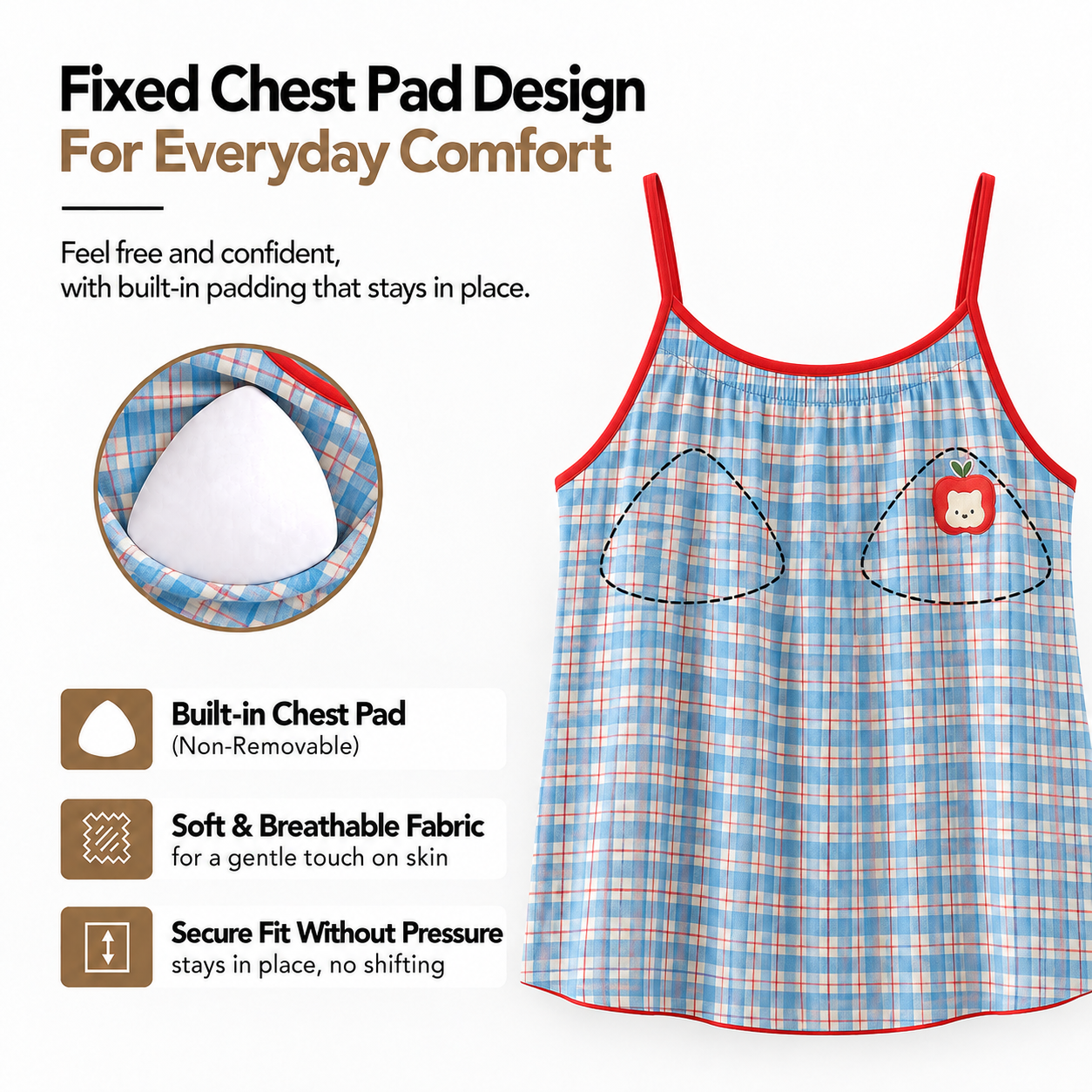 Apple Orchard Padded NIghtsuit Set