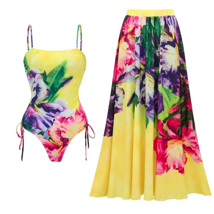 Island Garden Monokini With Skirt Set