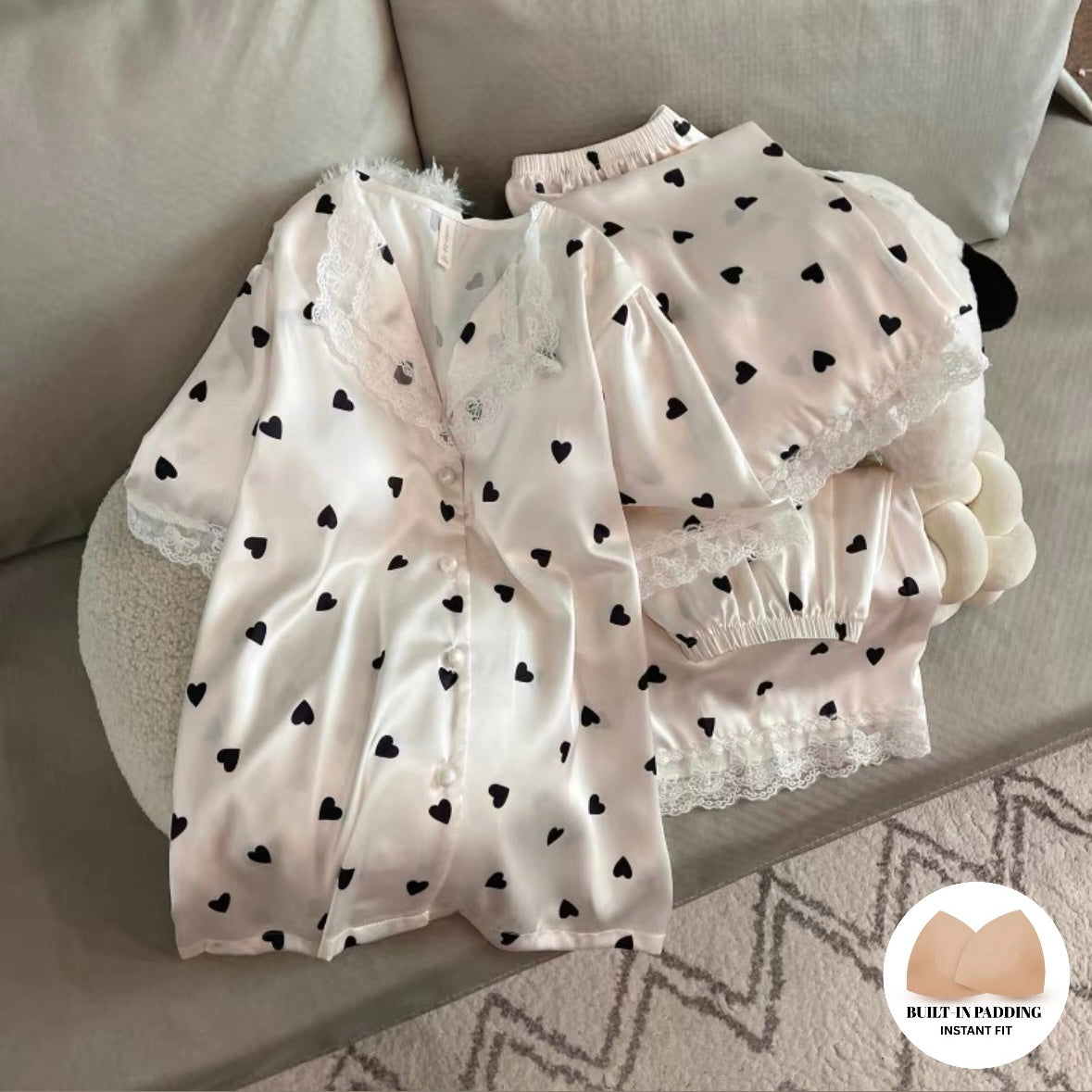 Forever Hearts Padded Nightsuit Set