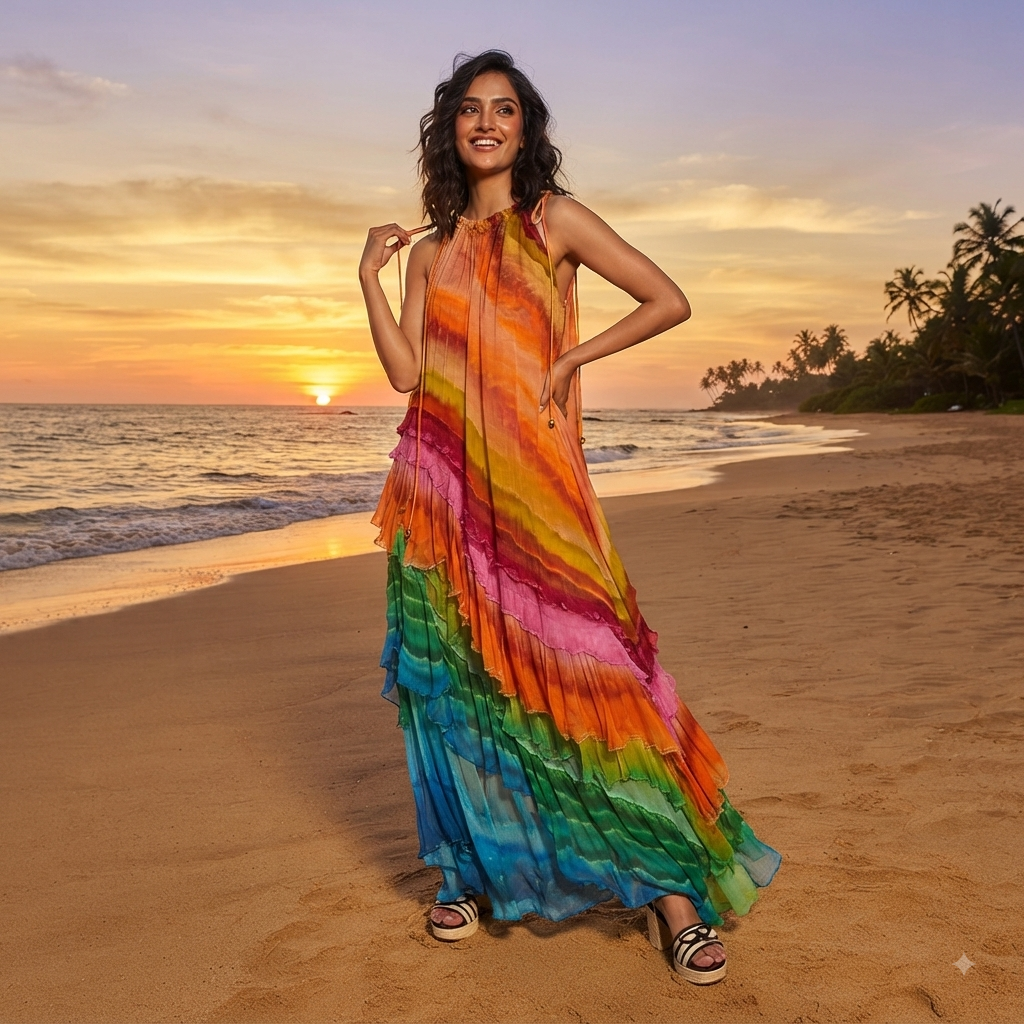 Rainbow Mirage Maxi Dress