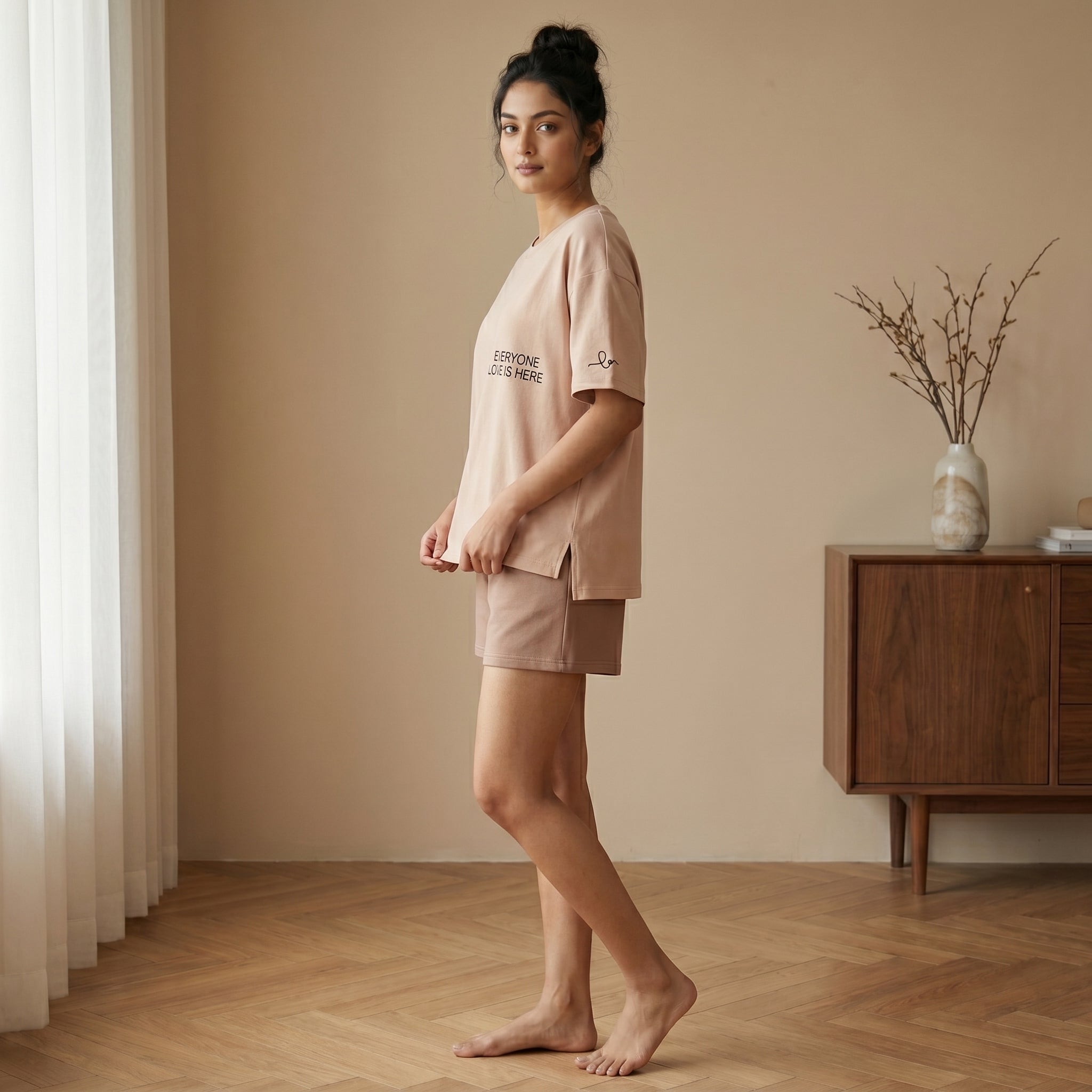 Bare Blush Comfy Padded Nightsuit Set