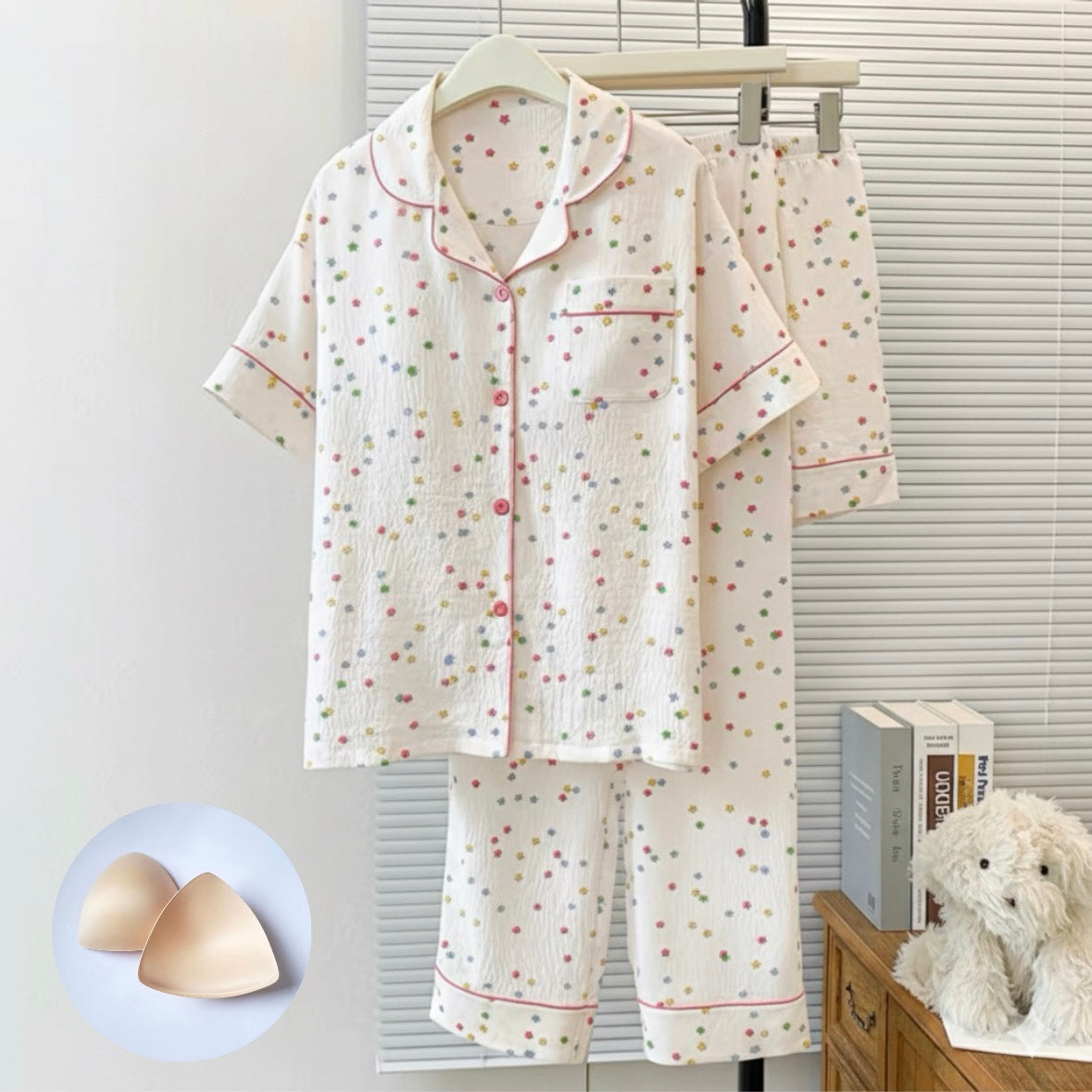 Twinkle Star Padded Nightsuit - 3pc Set