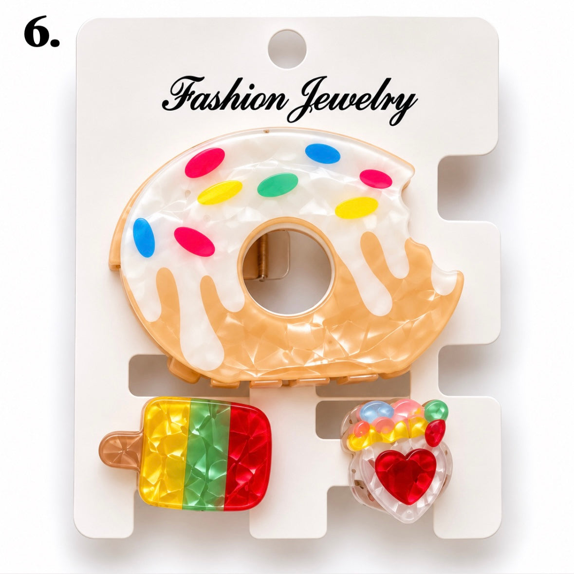 Sugar Rush Claw Clip - Set Of 3
