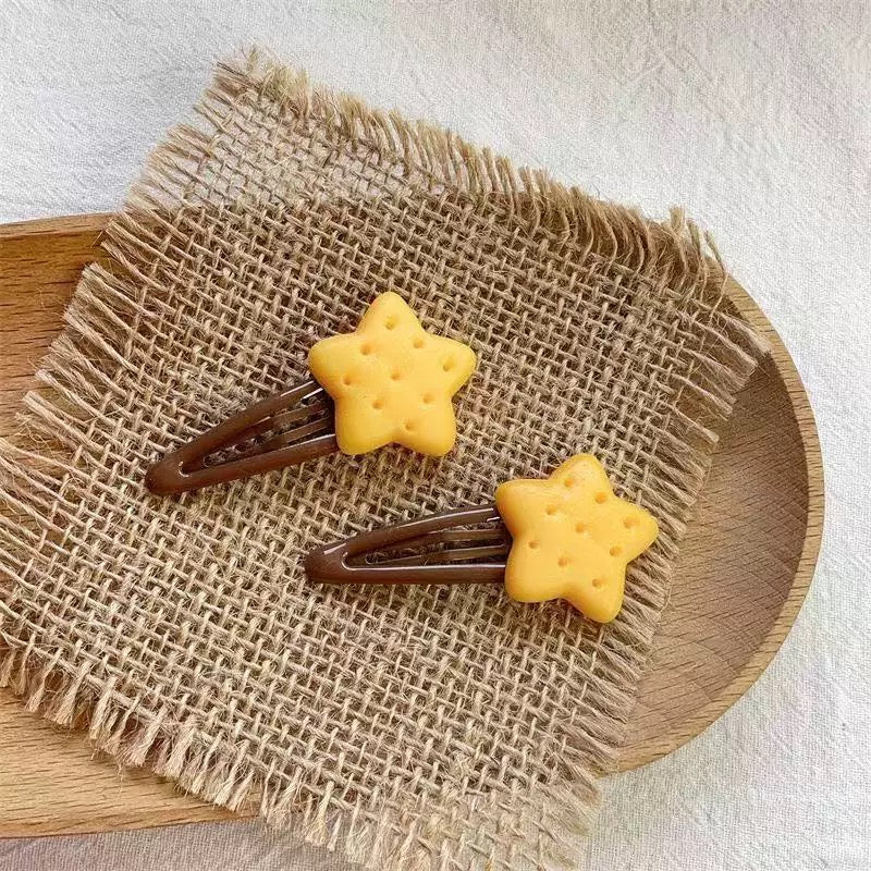 Biscuit Bites Hair Clip - Set Of 4