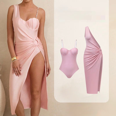 Blush Babe Monokini & Dress Cover-Up Set