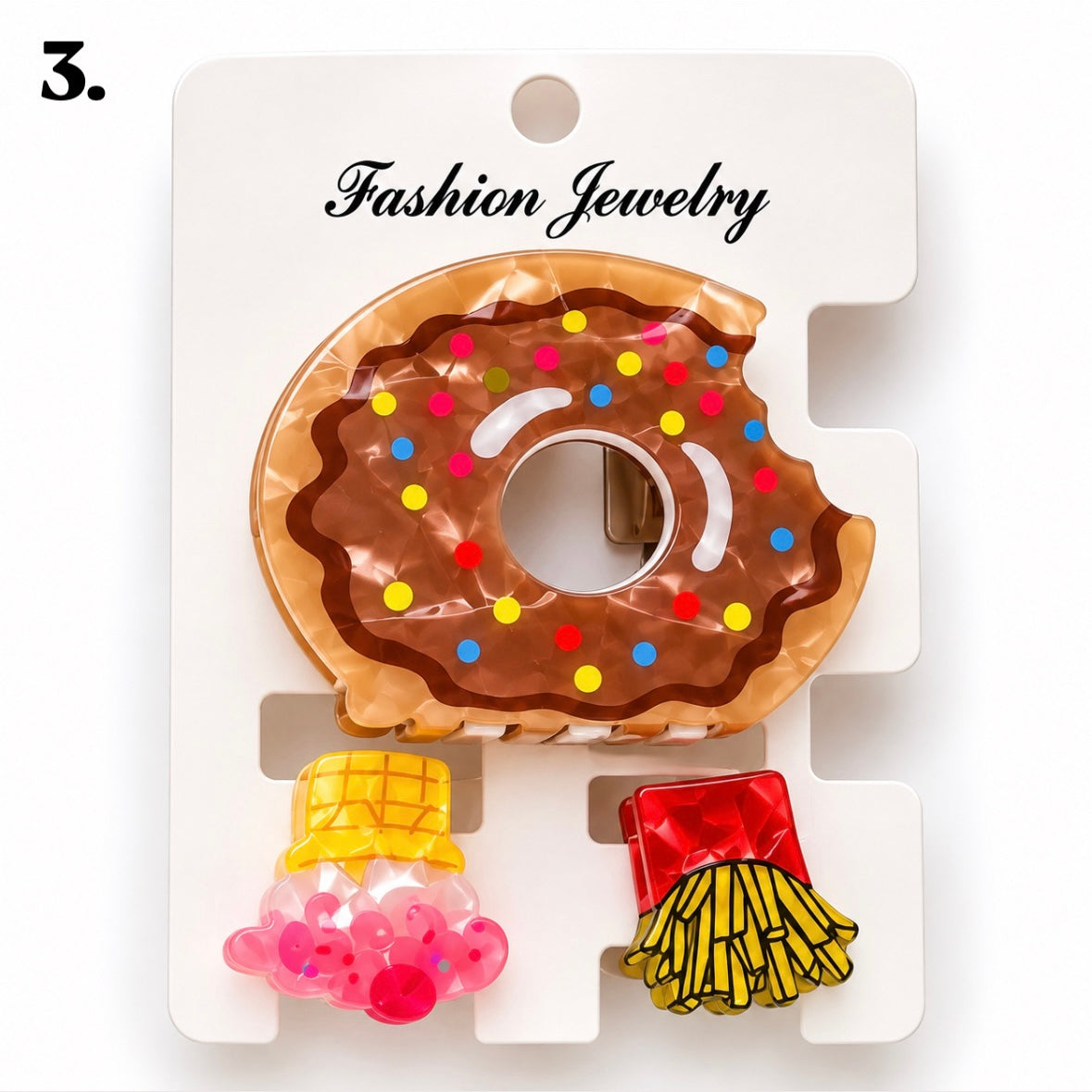 Sugar Rush Claw Clip - Set Of 3
